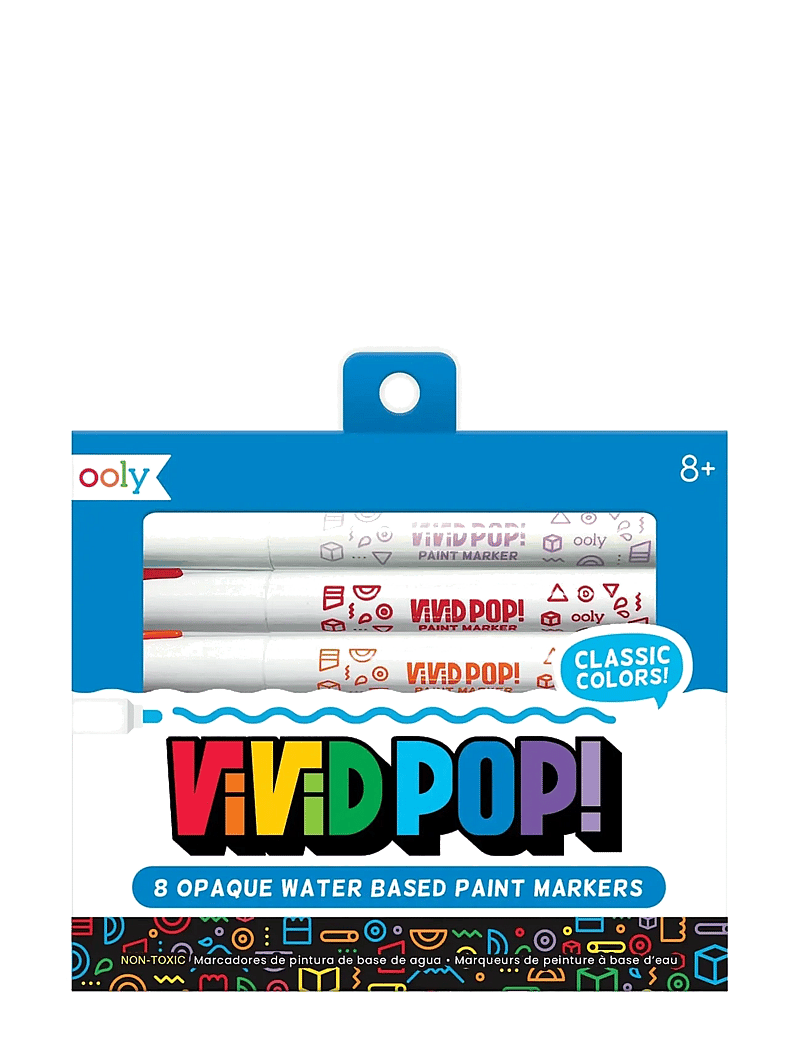 Ooly - Acrylic Markers 8 pcs - Vivid Pop - Classic - pliiatsid - multi - 0