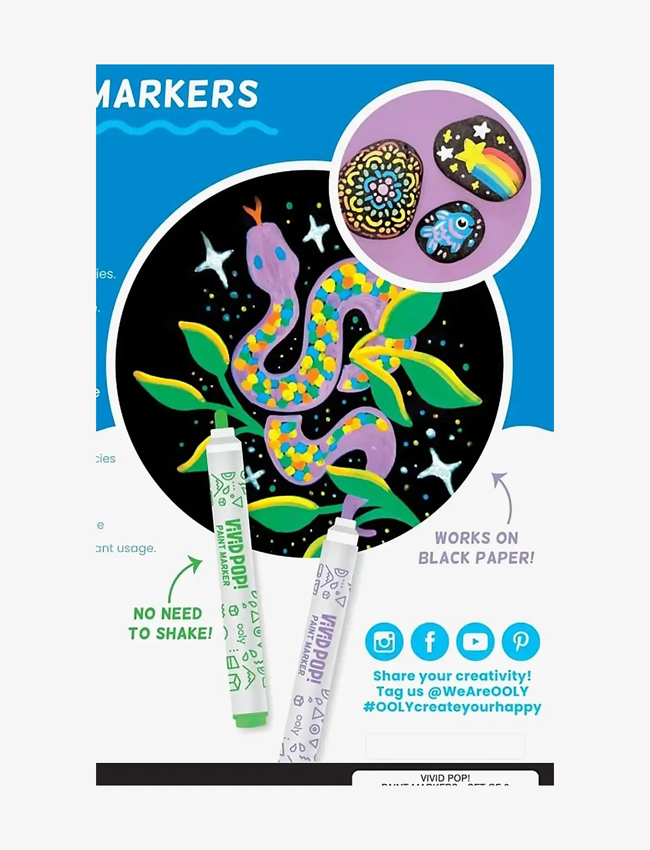 Ooly - Acrylic Markers 8 pcs - Vivid Pop - Classic - pencils - multi - 4