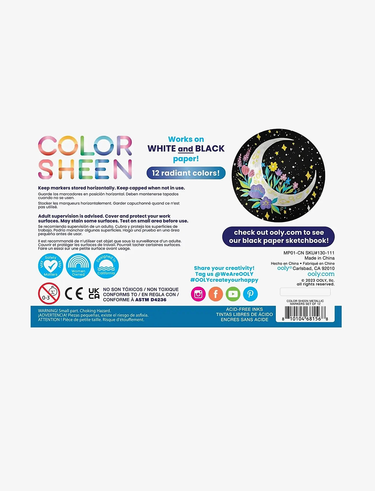 Ooly - Markers 12 pcs - Colour Sheen - Metallic - bleistifte - multi - 4
