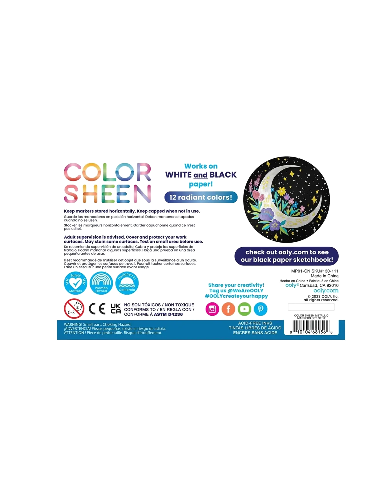 Ooly - Markers 12 pcs - Colour Sheen - Metallic - pencils - multi - 4