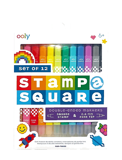 Ooly Markers 12 pcs - Double Sided - Stamp-A-Square - Pliiatsid - MULTI / multi