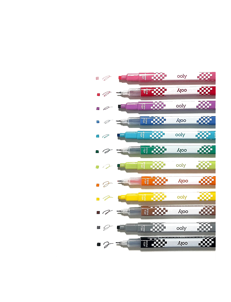 Ooly - Markers 12 pcs - Double Sided - Stamp-A-Square - pliiatsid - multi - 2