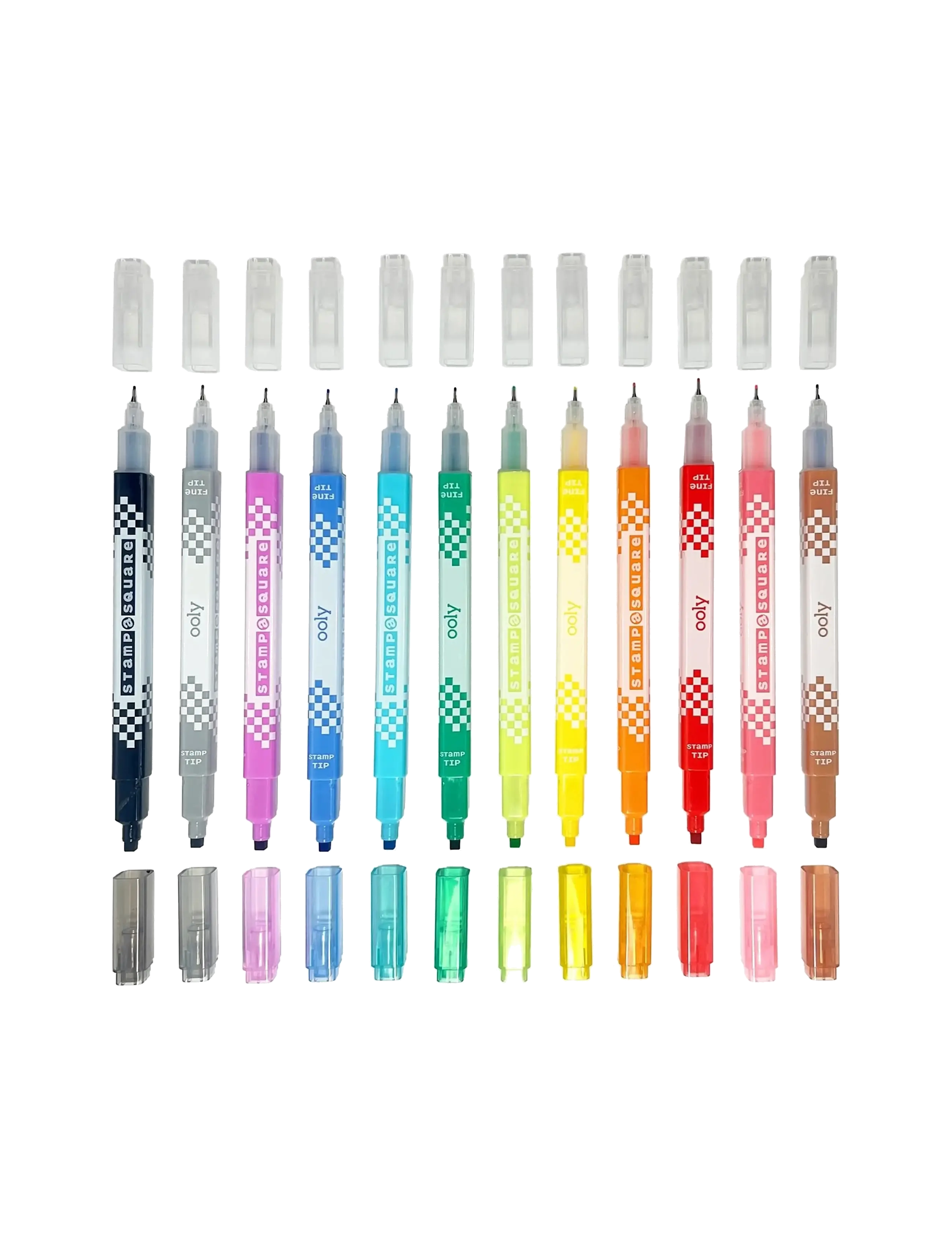 Ooly - Markers 12 pcs - Double Sided - Stamp-A-Square - bleistifte - multi - 4