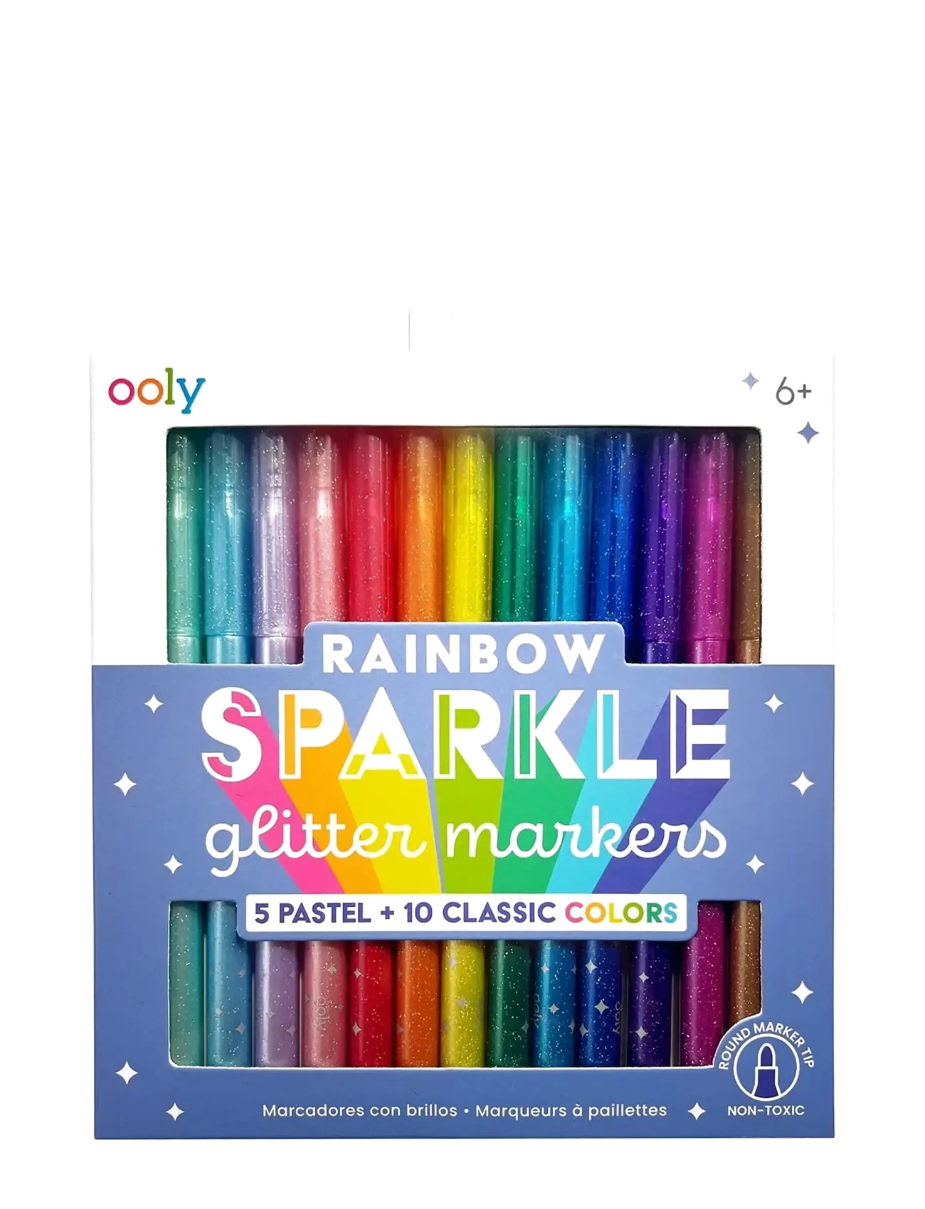 Ooly Markers 15 pcs - Rainbow Sparkle Glitter - Drawing - MULTI / multi
