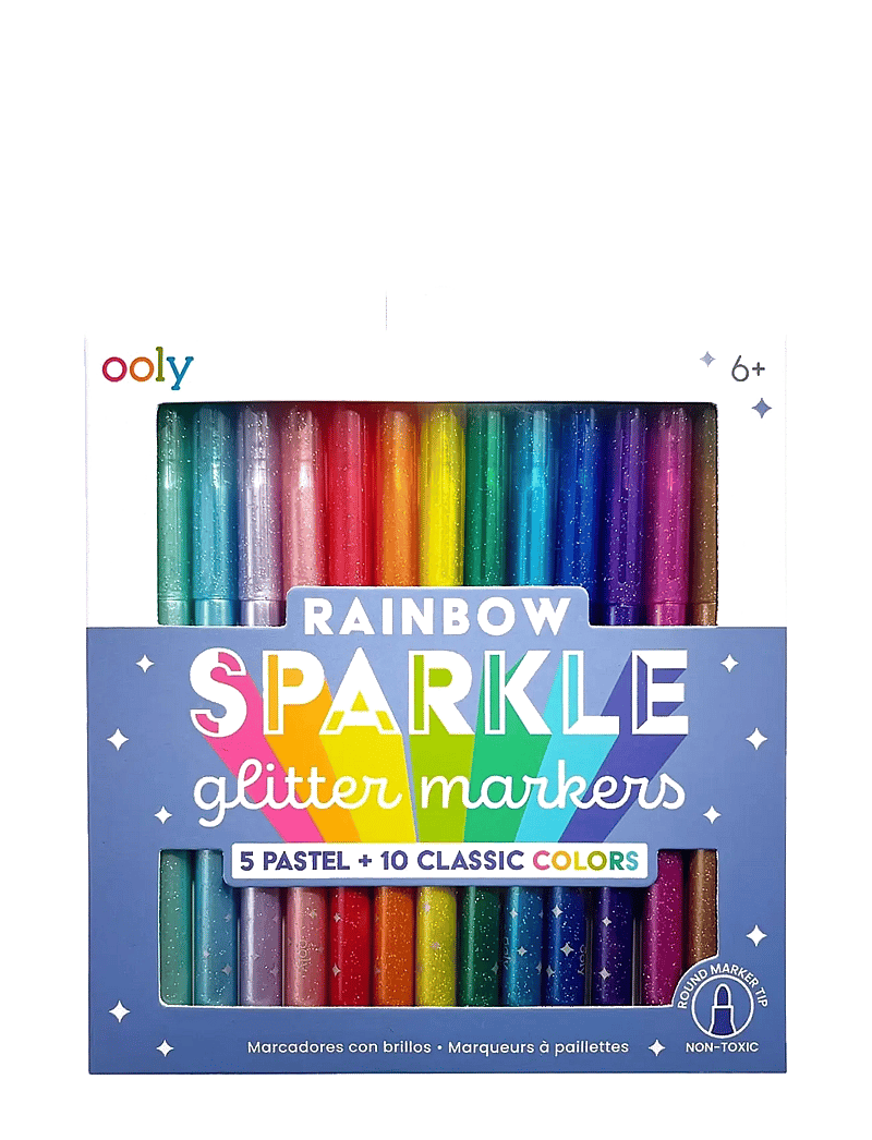 Ooly - Markers 15 pcs - Rainbow Sparkle Glitter - pliiatsid - multi - 0