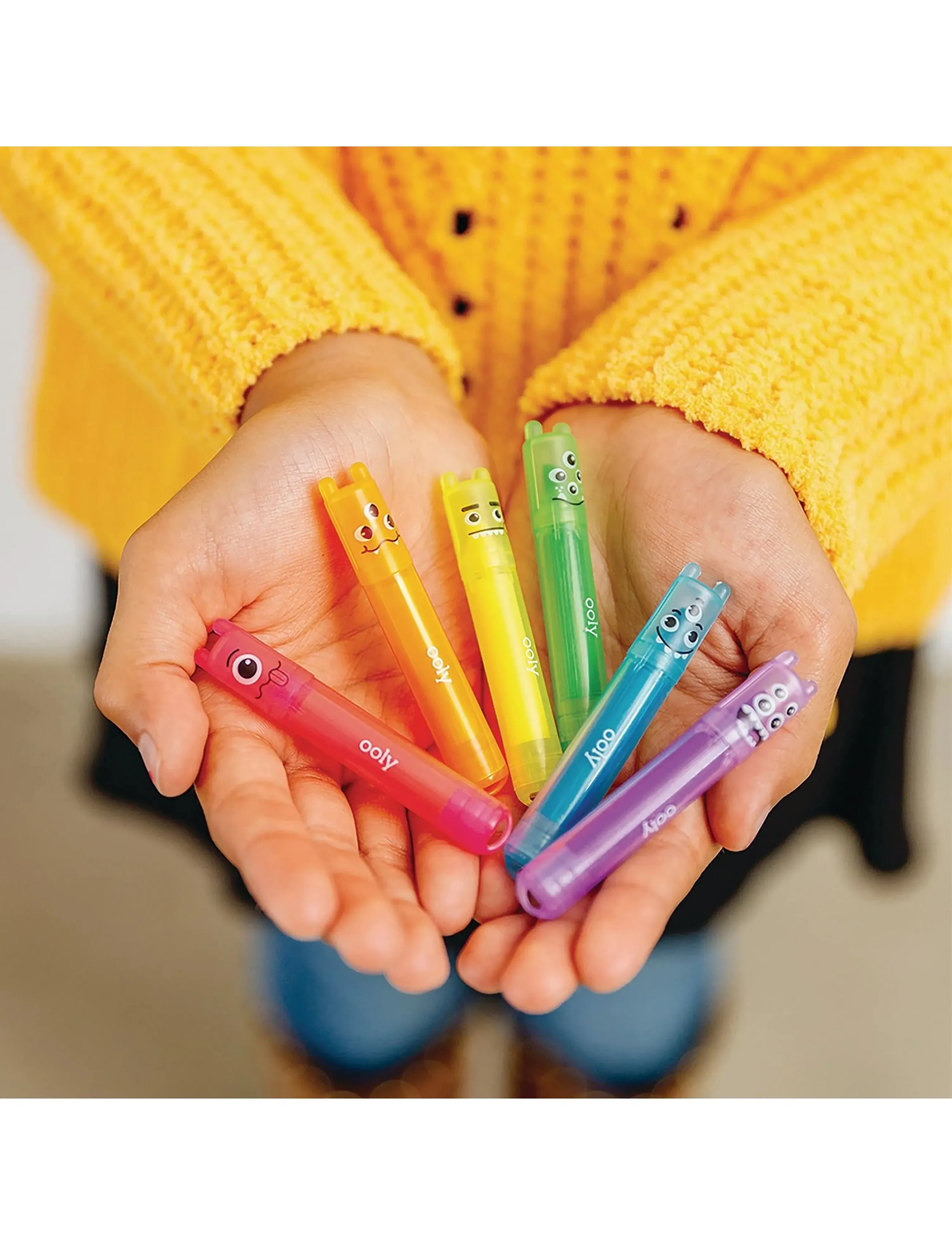Ooly Scented Highlighter 6 Pcs Mini Monster, One Size, Drawing, Rosa - Stationery, Kinder