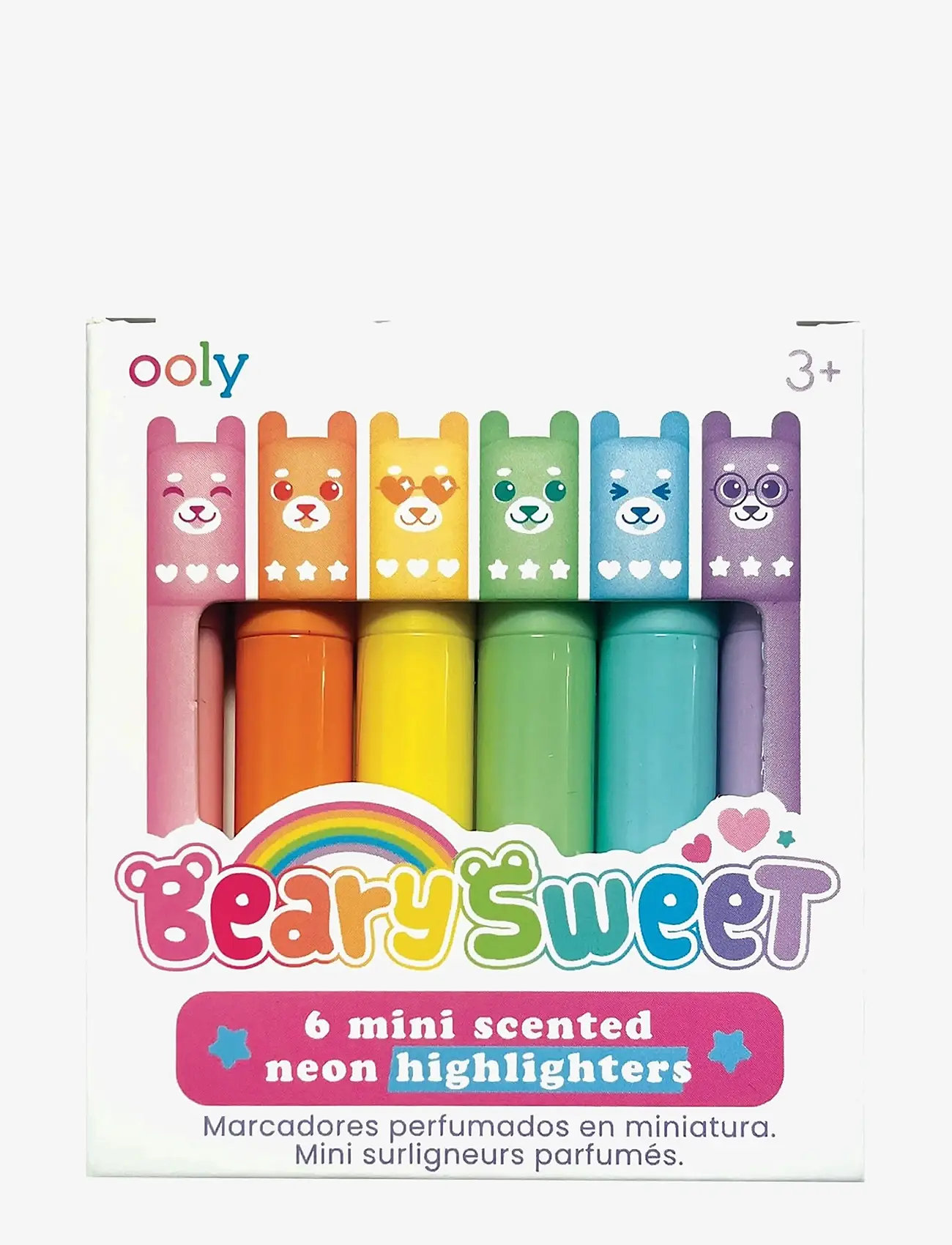 Ooly - Scented Highlighter 6 pcs - Mini Beary Sweet - skrivesæt - multi - 1