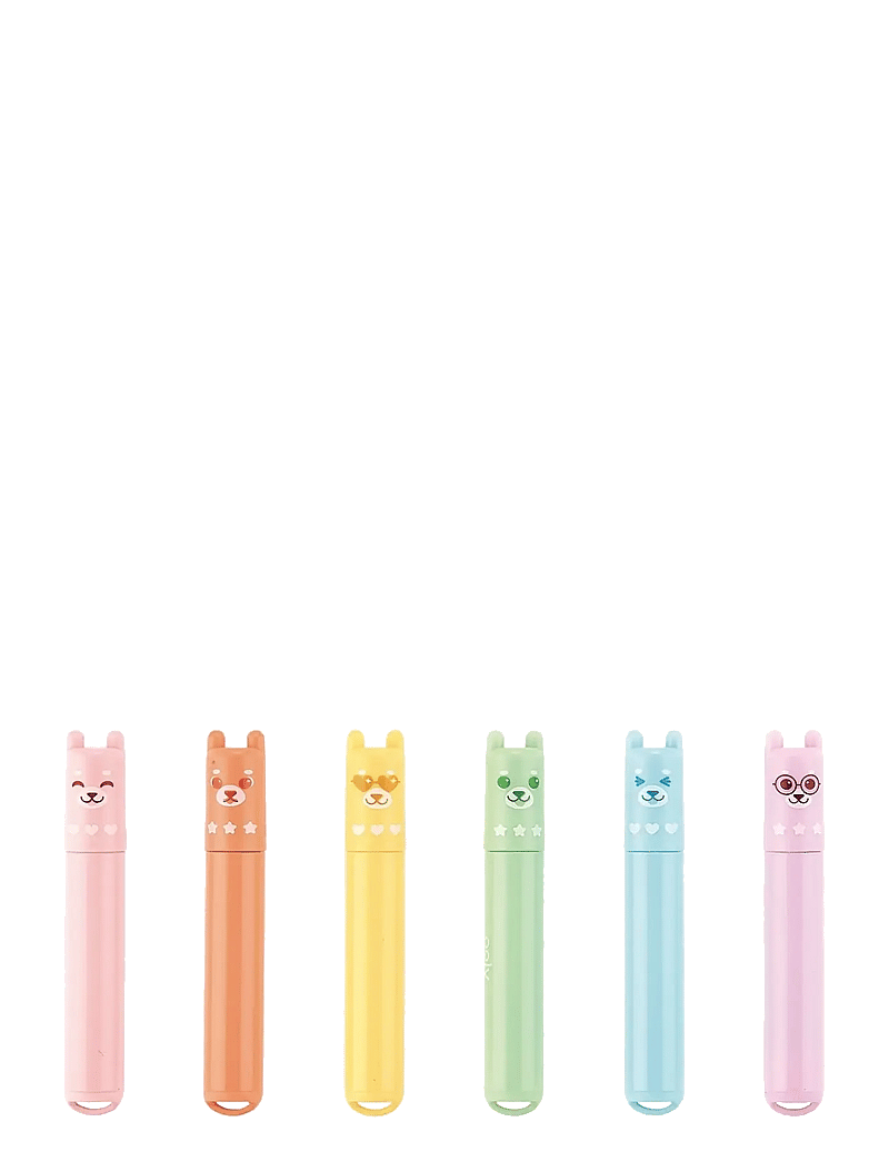 Ooly - Scented Highlighter 6 pcs - Mini Beary Sweet - kirjatarbed - multi - 2