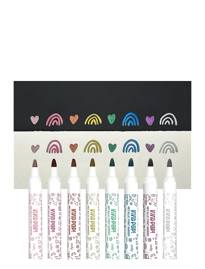 Ooly - Acrylic Markers 8 pcs - Vivid Pop - Metallic - värvid - multi - 2