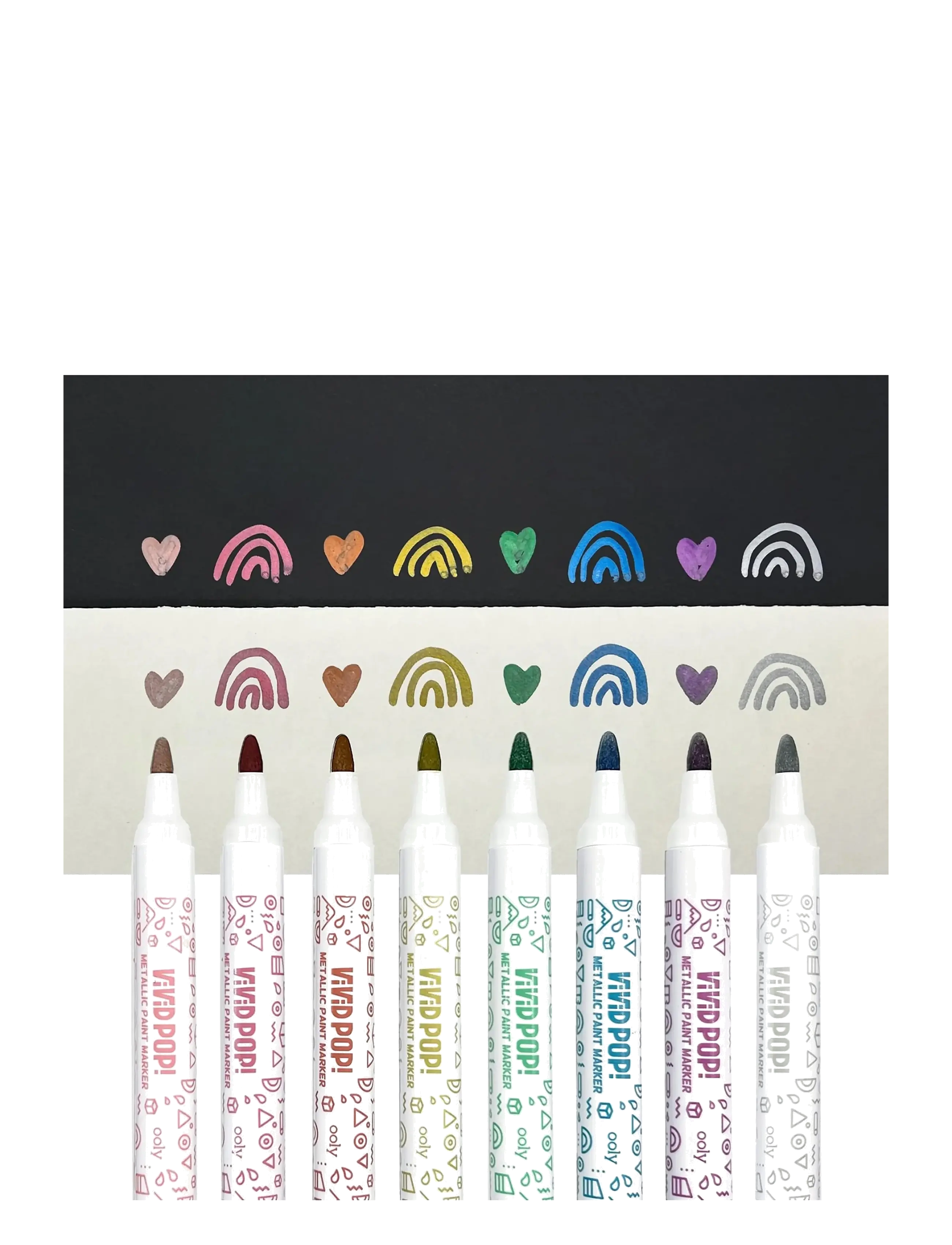 Ooly - Acrylic Markers 8 pcs - Vivid Pop - Metallic - paints - multi - 2