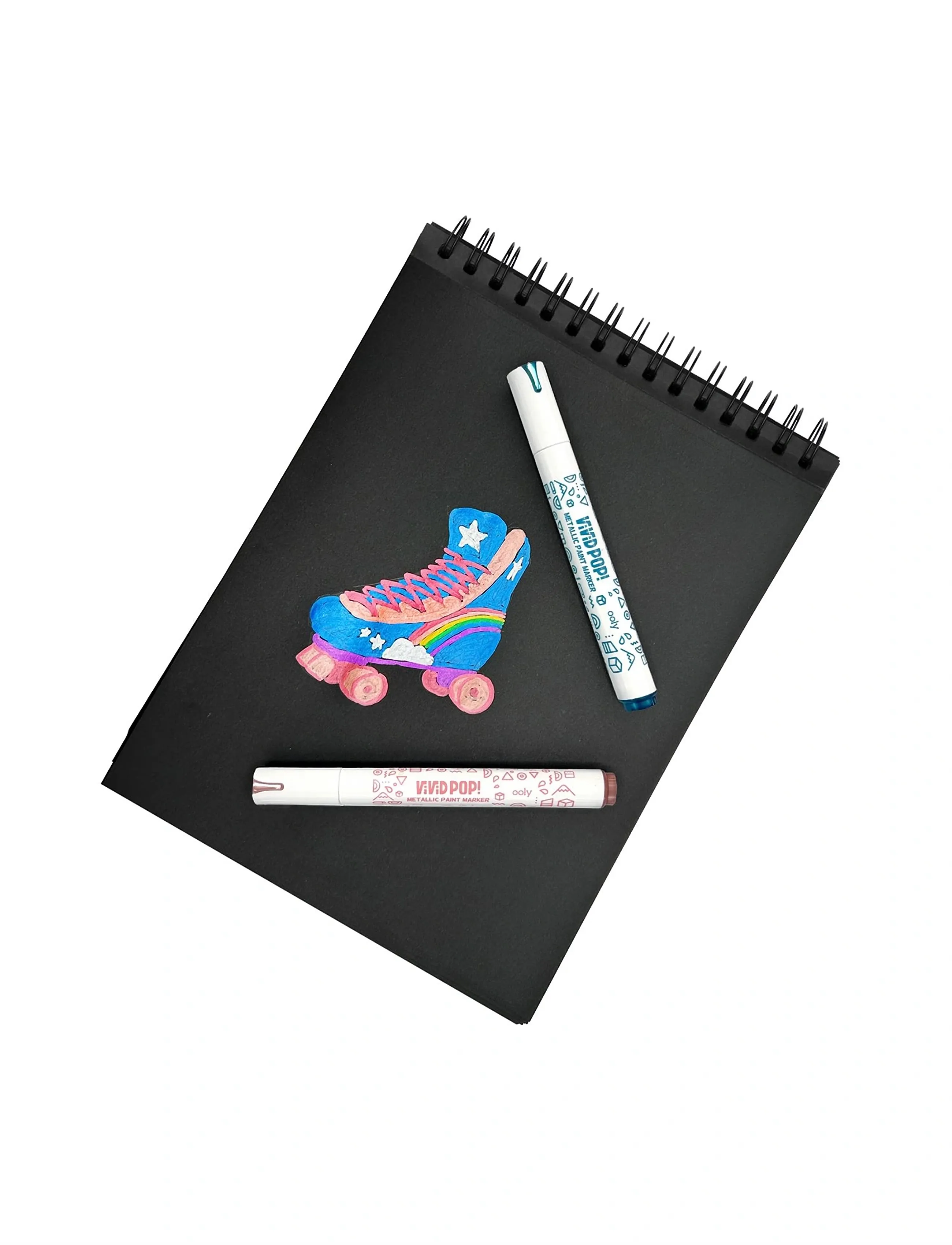 Ooly Acrylic Markers 8 Pcs Vivid Pop Metallic, One Size, Drawing, Weiß - Pencils, Kinder