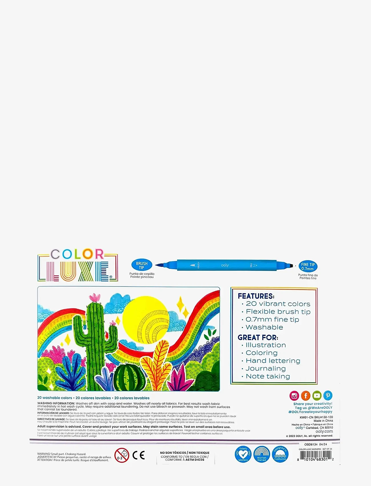 Ooly - Marker Pen 20 pcs - Double Sided - Colour Luxe - blyanter - multi - 3
