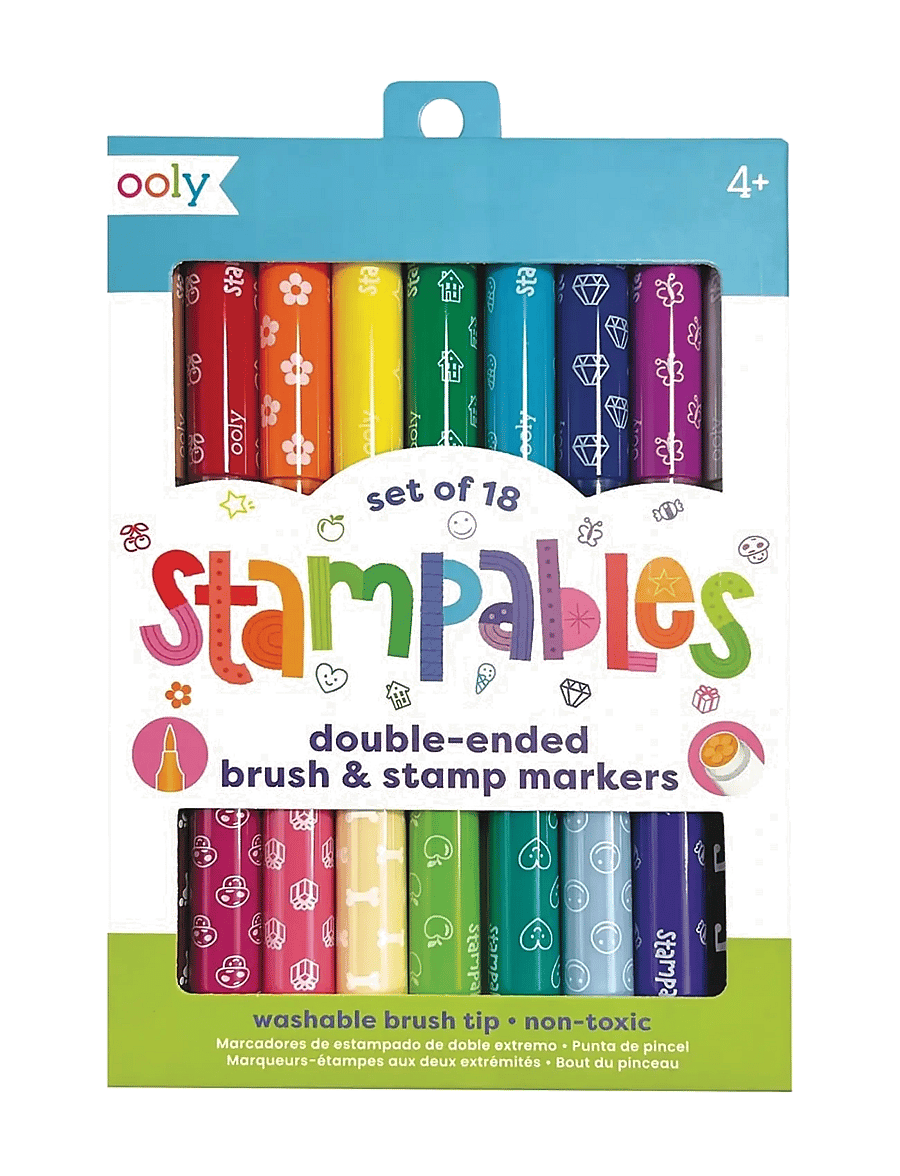Ooly - Brush Markers with Stamp 18 pcs - Stampables - bleistifte - multi - 0