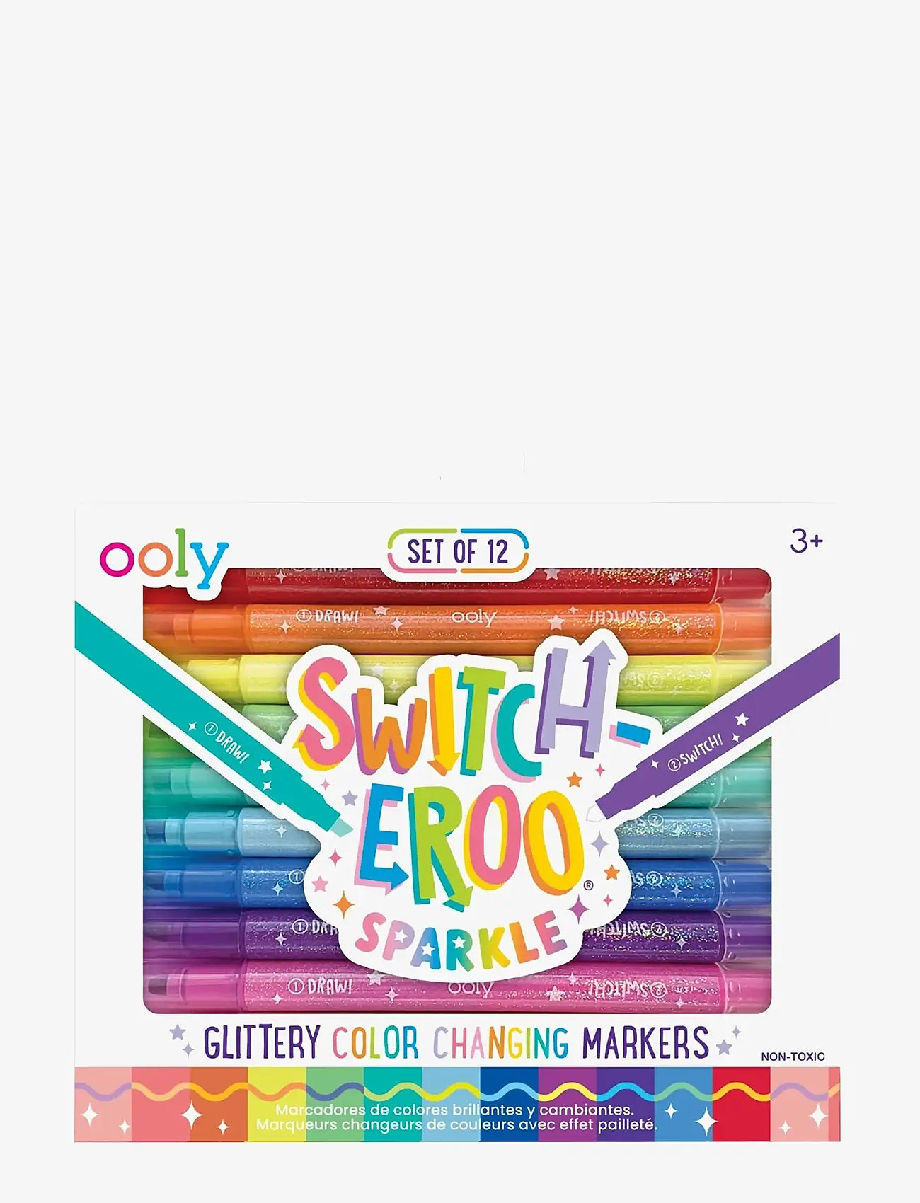 Ooly - Magic Markers 12 pcs - Glitter Switch-Eroo - crayons - multi - 1