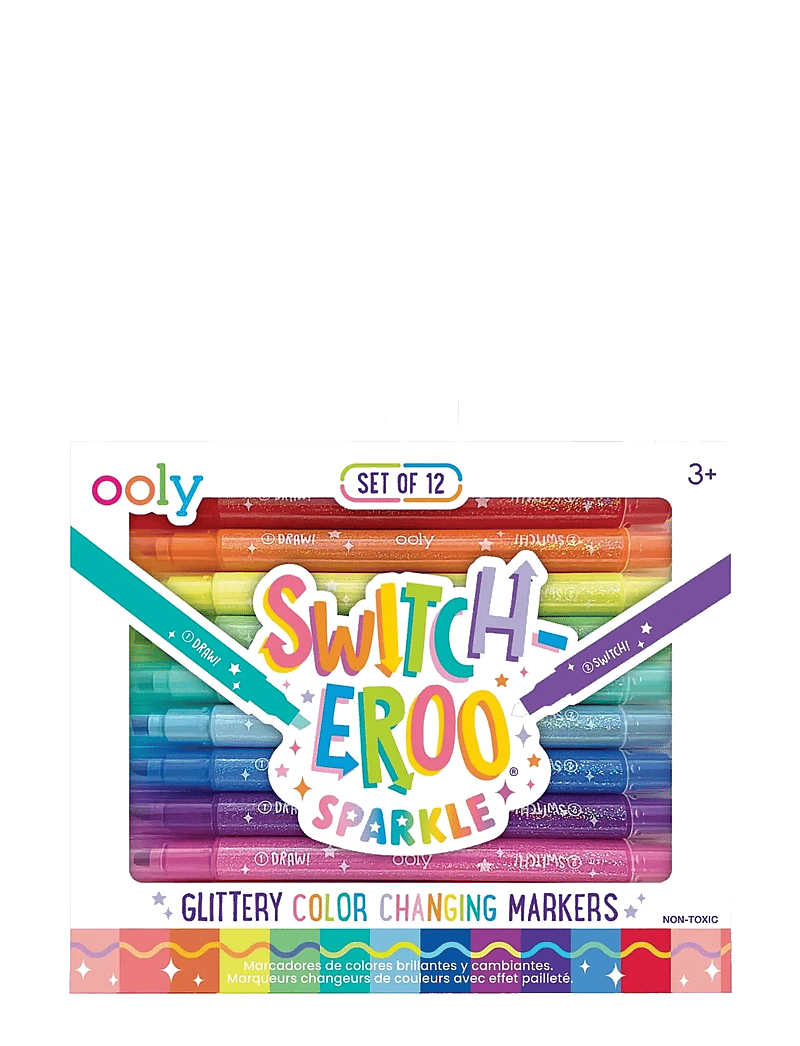 Ooly - Magic Markers 12 pcs - Glitter Switch-Eroo - pliiatsid - multi - 1