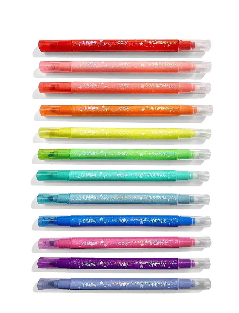 Ooly - Magic Markers 12 pcs - Glitter Switch-Eroo - pliiatsid - multi - 3