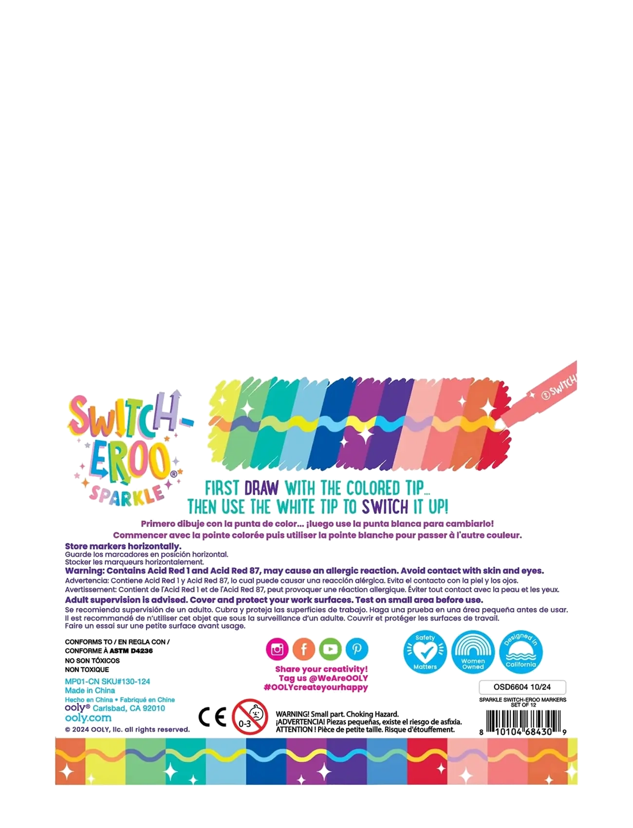 Ooly - Magic Markers 12 pcs - Glitter Switch-Eroo - coloured pencils - multi - 5
