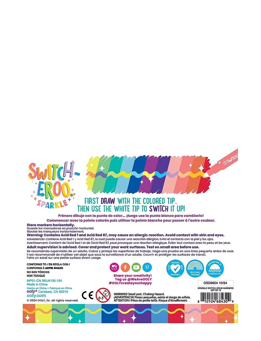 Ooly - Magic Markers 12 pcs - Glitter Switch-Eroo - buntstifte - multi - 5