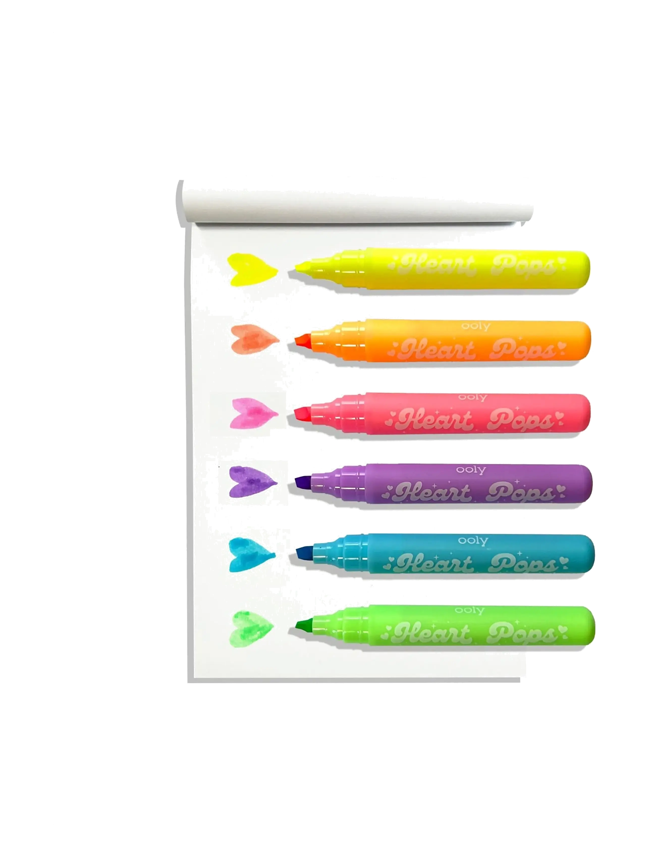 Ooly - Highlighter 6 pcs - Heart Pops Neon - pencils - multi - 4
