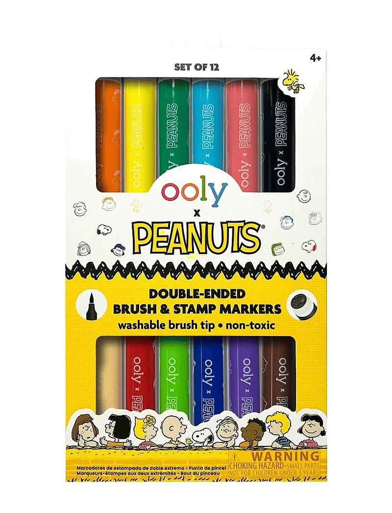 Ooly - Brush Markers with Stamp 6 pcs - Peanuts - pliiatsid - multi - 0