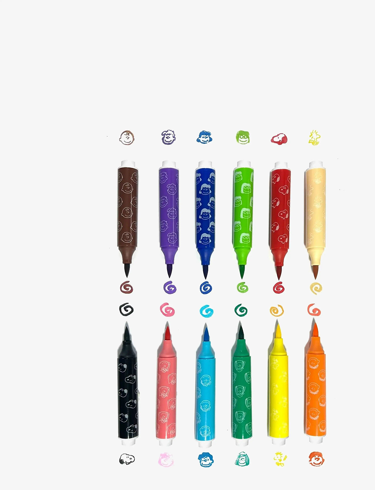 Ooly - Brush Markers with Stamp 6 pcs - Peanuts - bleistifte - multi - 1