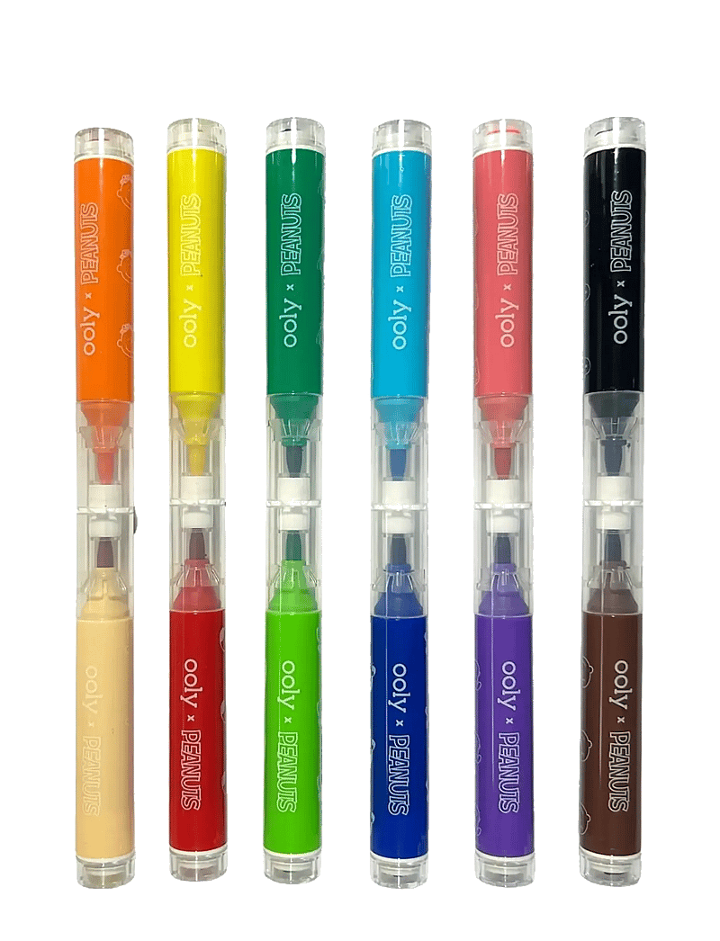 Ooly - Brush Markers with Stamp 6 pcs - Peanuts - pliiatsid - multi - 2