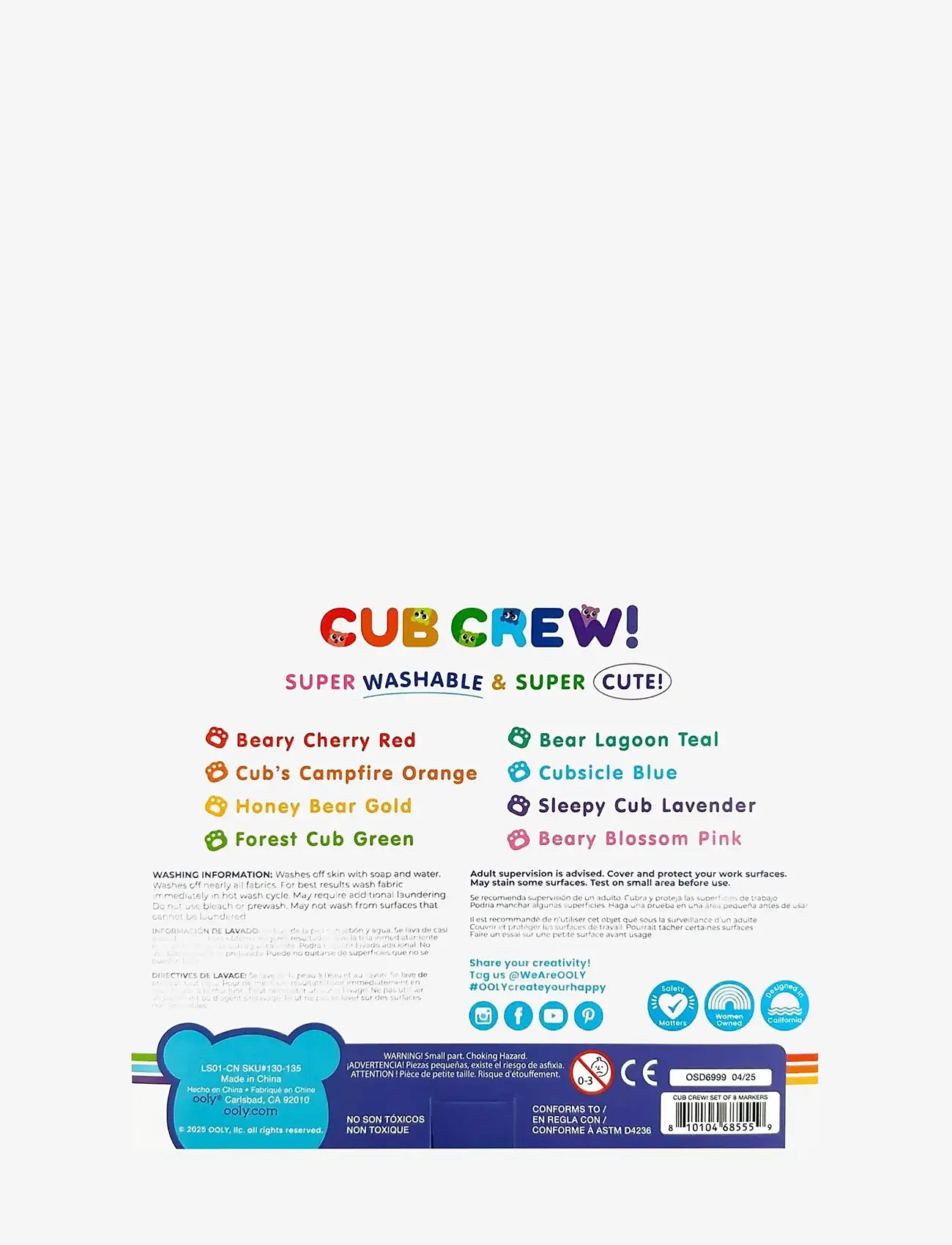 Ooly - Washable Markers 8 pcs - Cub Crew - paints - multi - 4