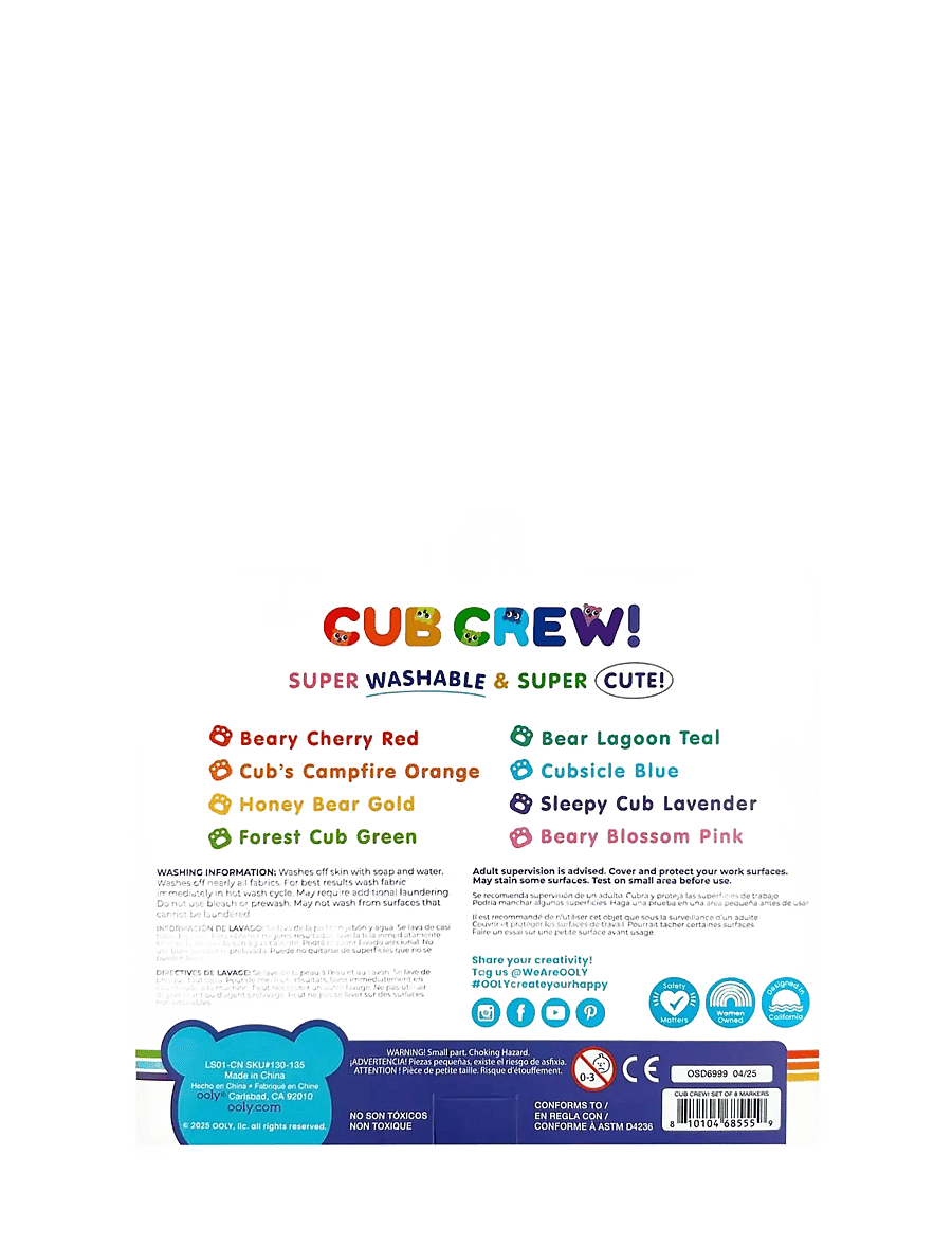 Ooly - Washable Markers 8 pcs - Cub Crew - farben - multi - 4