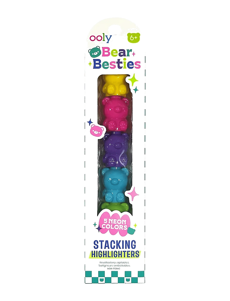 Ooly - Highlighter 5 pcs - Stacking Bear Besties - kirjatarbed - multi - 1