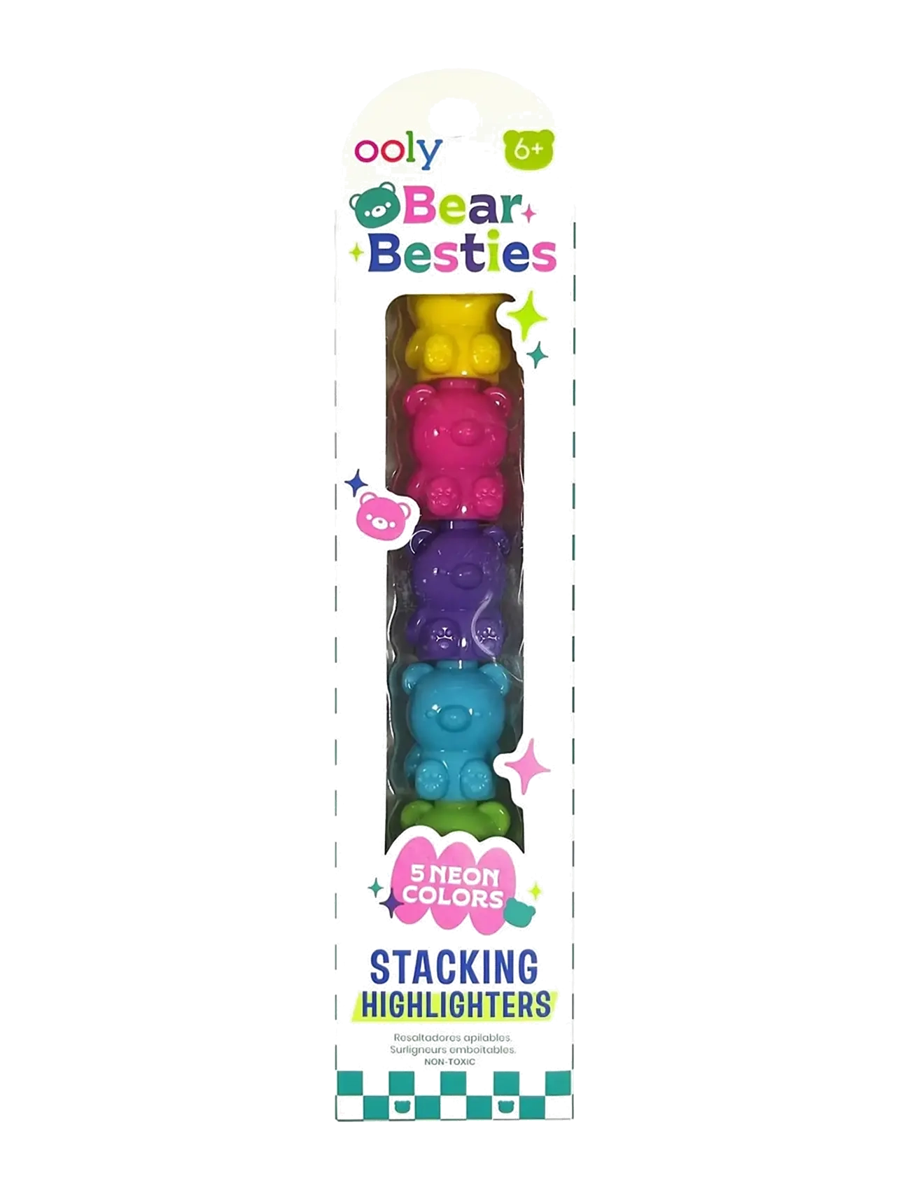Ooly Highlighter 5 pcs - Stacking Bear Besties - Ooly - MULTI / multi