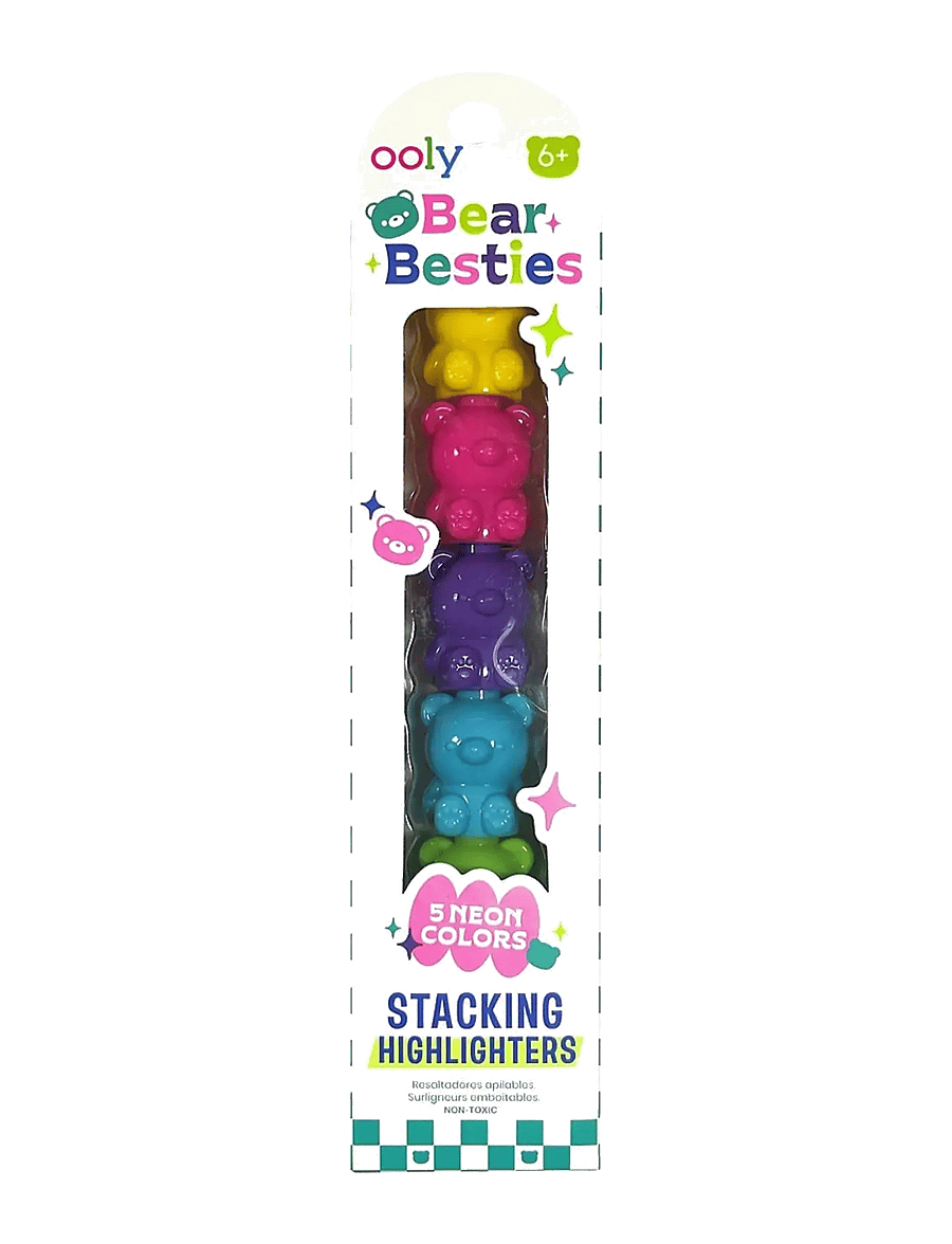 Ooly - Highlighter 5 pcs - Stacking Bear Besties - kirjatarbed - multi - 1