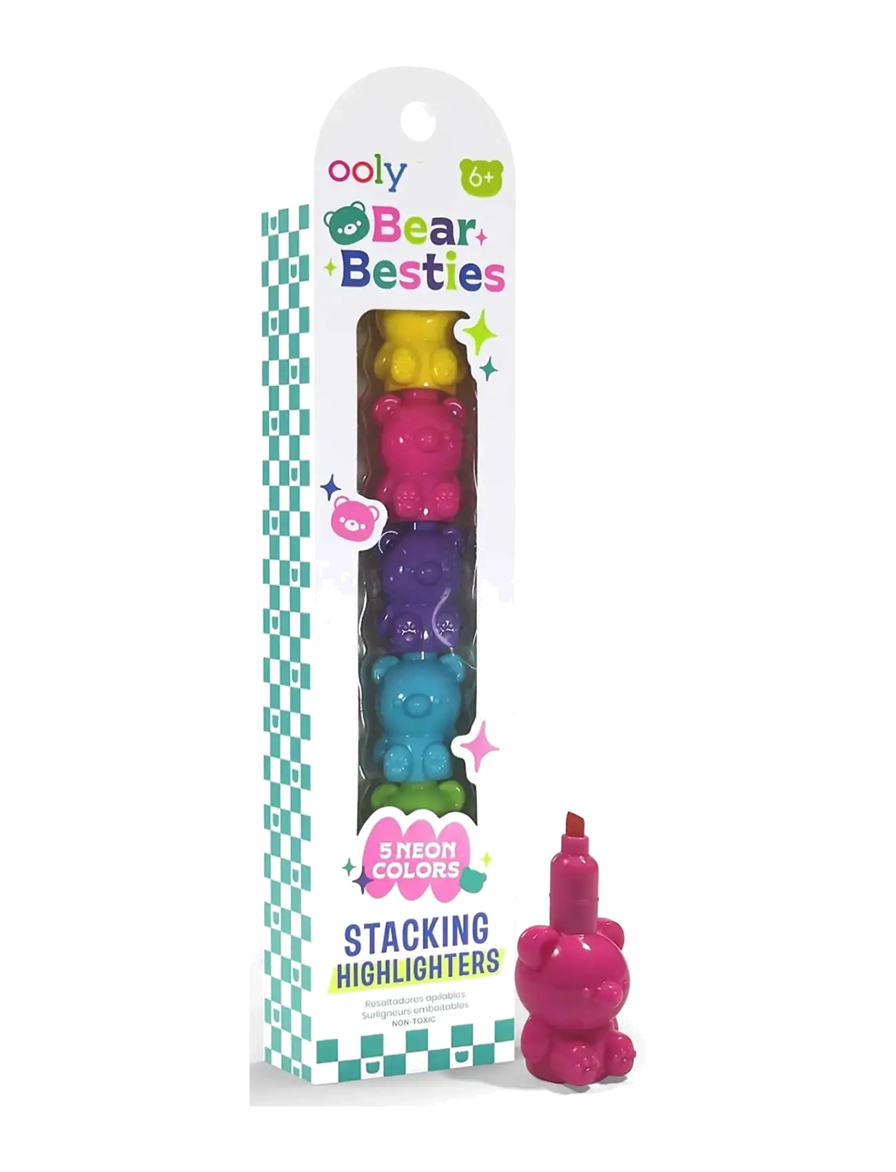 Ooly - Highlighter 5 pcs - Stacking Bear Besties - schrijfwaren - multi - 2