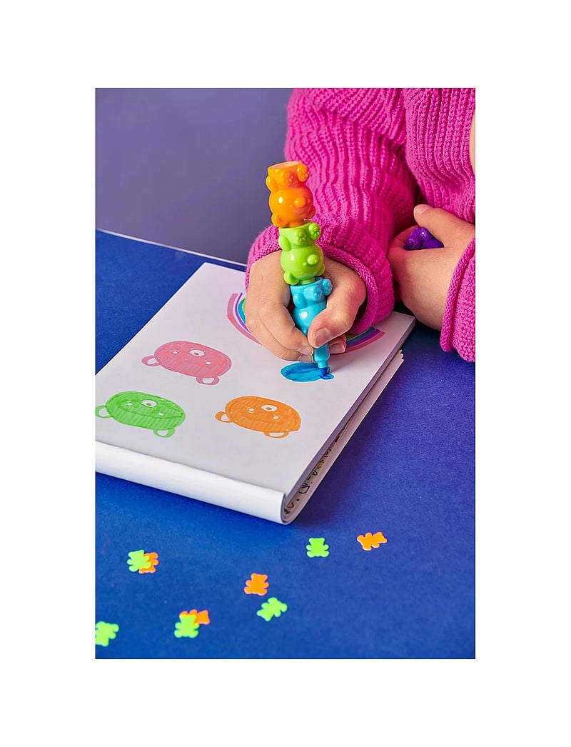 Ooly - Highlighter 5 pcs - Stacking Bear Besties - kirjatarbed - multi - 0