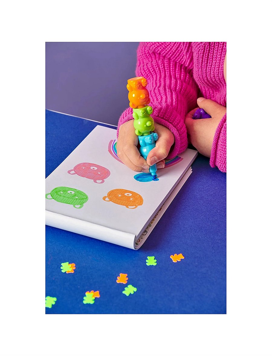 Ooly - Highlighter 5 pcs - Stacking Bear Besties - kirjatarbed - multi - 0
