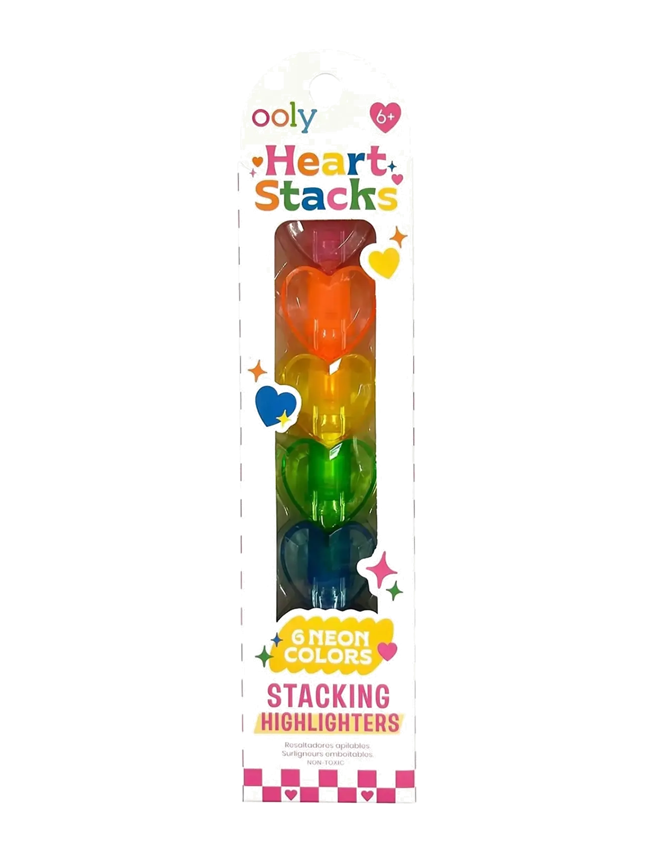 Ooly Highlighter 6 pcs - Stacking Hearts - Ooly - MULTI / multi