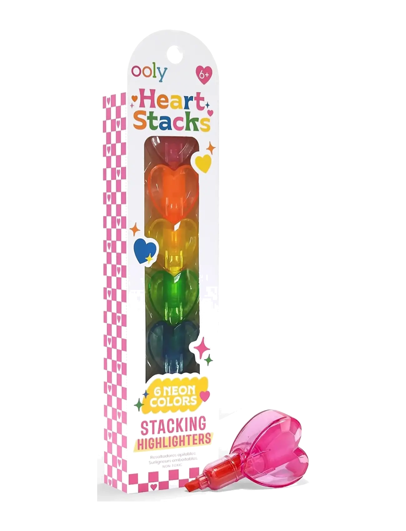 Ooly - Highlighter 6 pcs - Stacking Hearts - materiały piśmienne - multi - 2