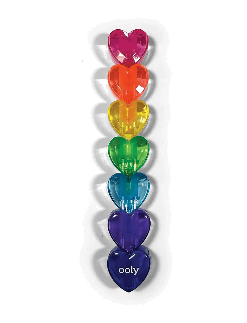 Ooly - Highlighter 6 pcs - Stacking Hearts - kirjatarbed - multi - 3