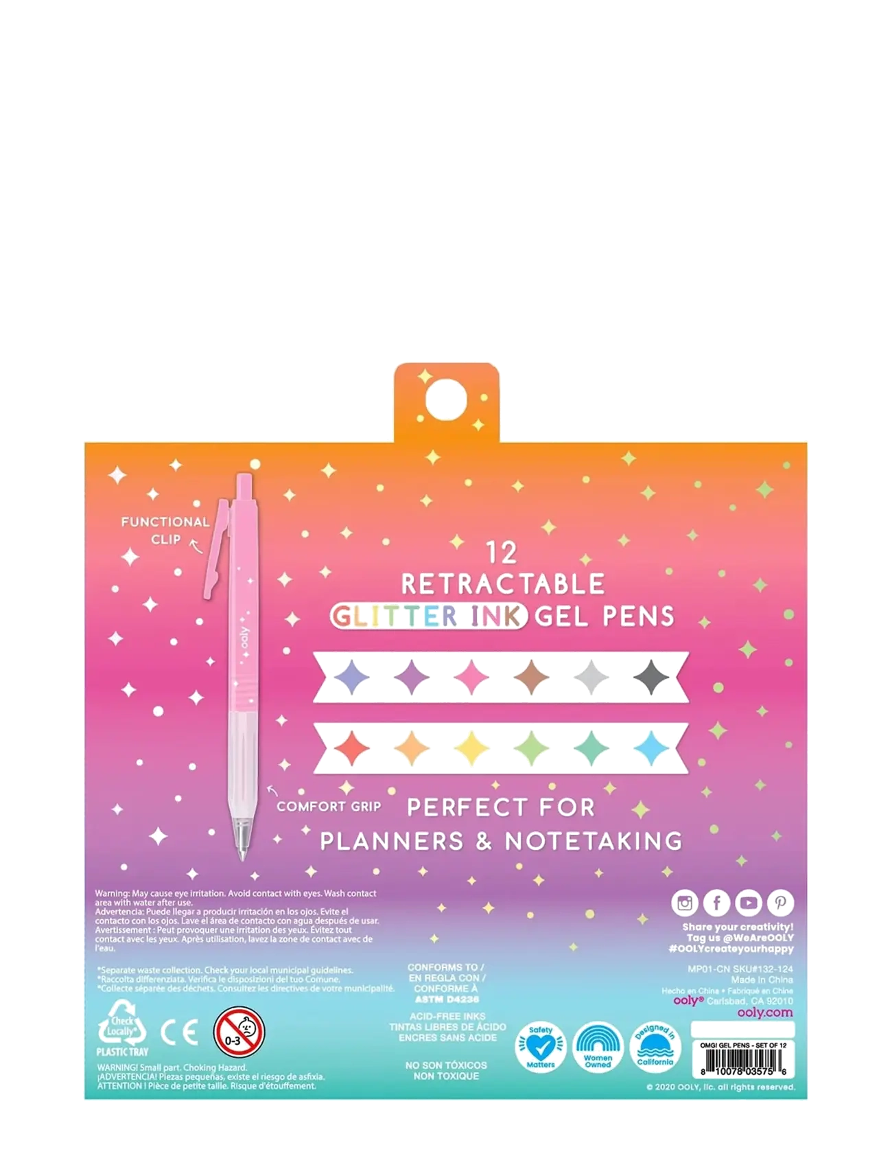 Ooly - Gel Pen 12 pcs - Glitter Oh My - pieštukai - multi - 3