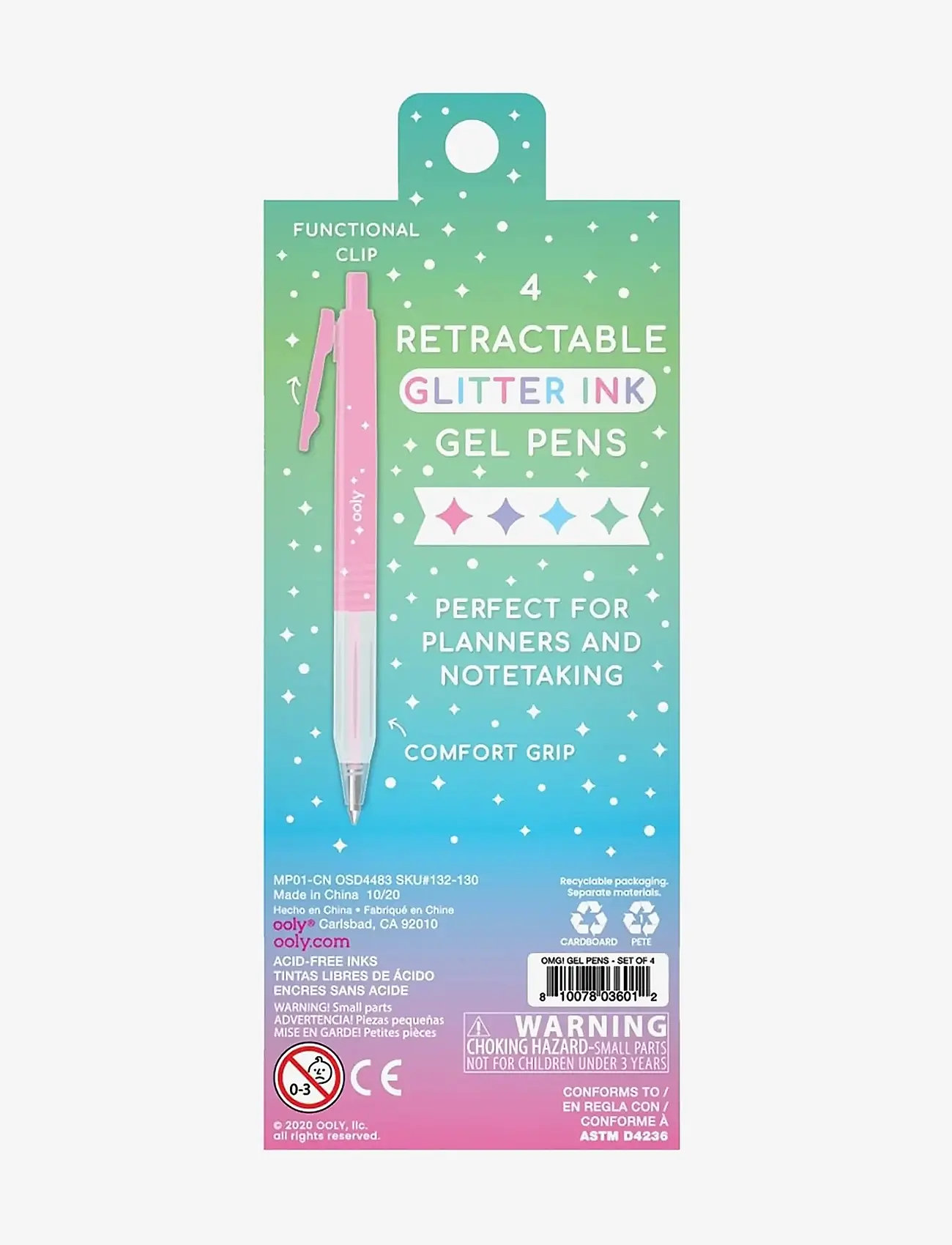 Ooly - Gel Pen 4 pcs - Glitter Oh My - blyanter - multi - 3