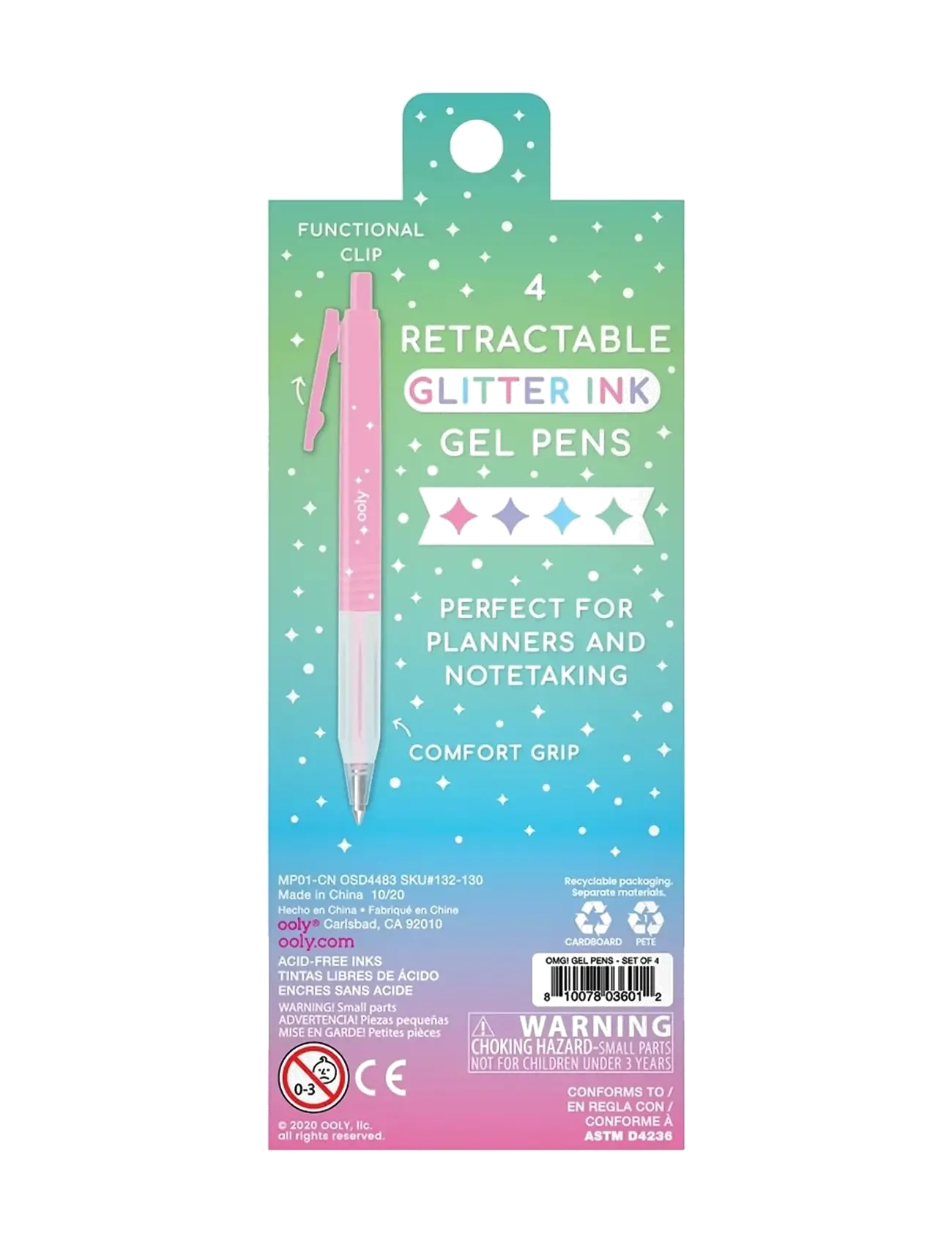 Ooly - Gel Pen 4 pcs - Glitter Oh My - pencils - multi - 3