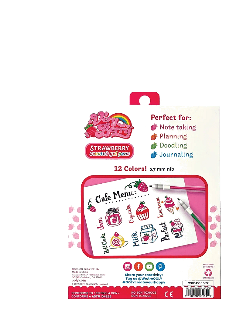 Ooly - Gel Pen 12 pcs - Very Berry Strawberry - bleistifte - multi - 4
