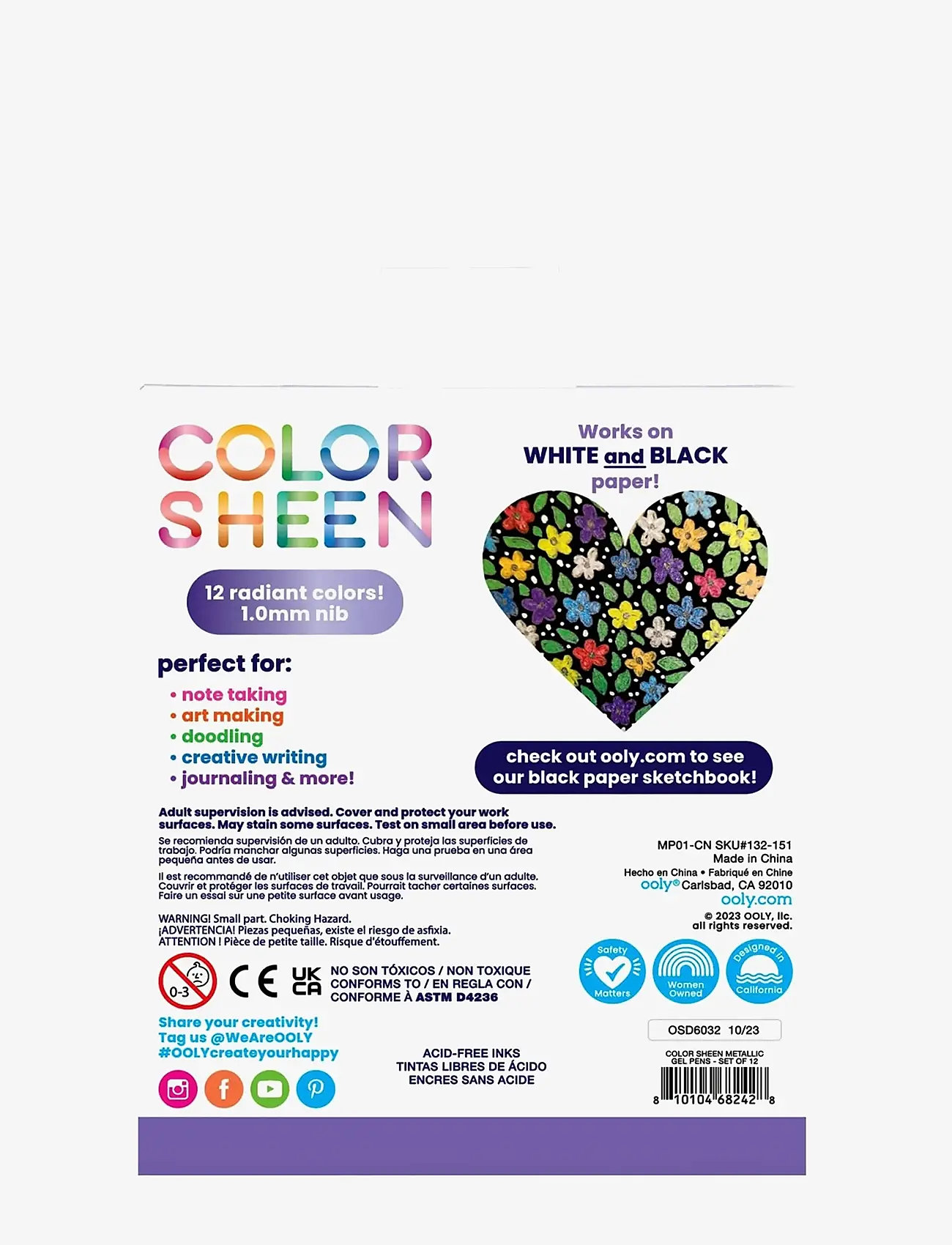 Ooly - Gel Pen 12 pcs - Color Sheen Metallic - blyanter - multi - 4