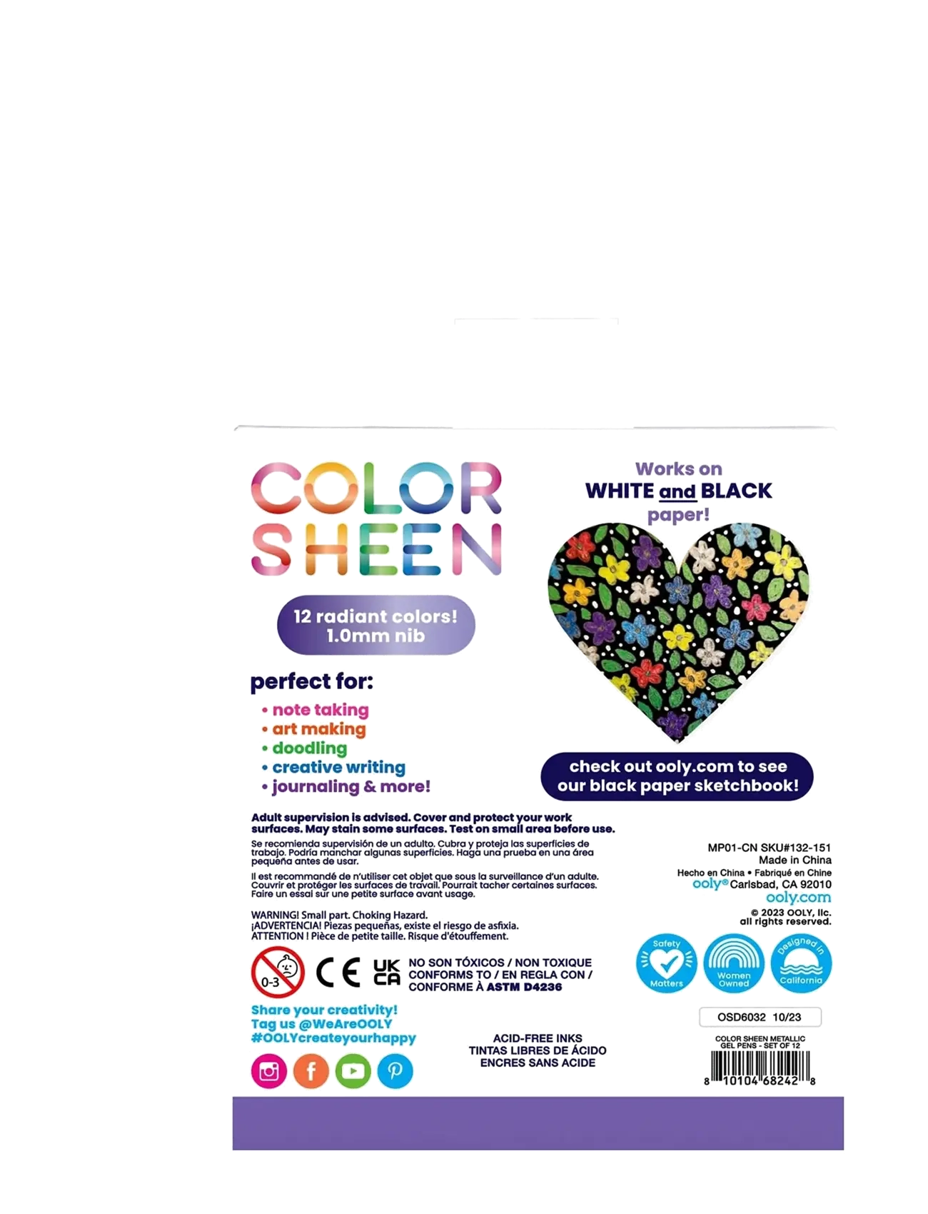 Ooly - Gel Pen 12 pcs - Color Sheen Metallic - pieštukai - multi - 4
