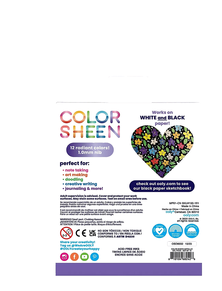 Ooly - Gel Pen 12 pcs - Color Sheen Metallic - pliiatsid - multi - 4