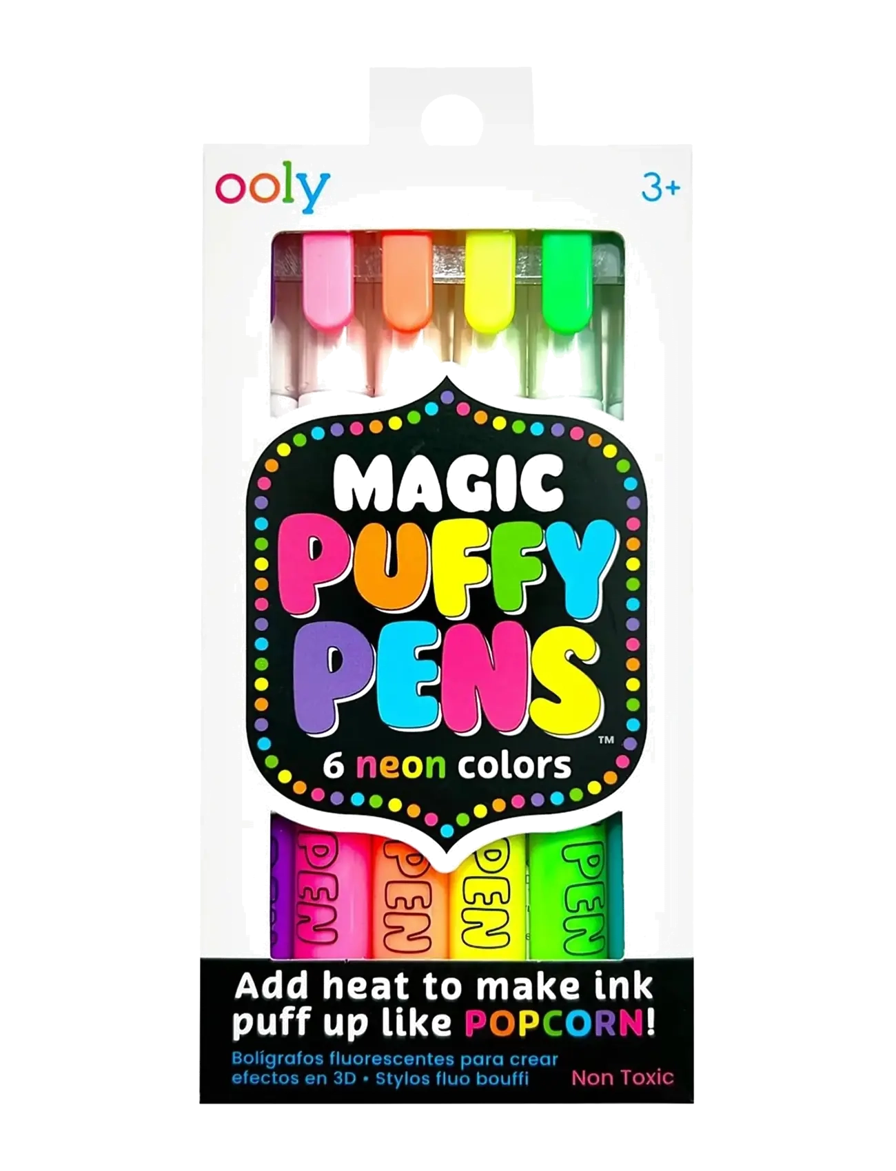 Ooly Magic Puffy Pens 6 pcs - Neon - Ooly - MULTI / multi