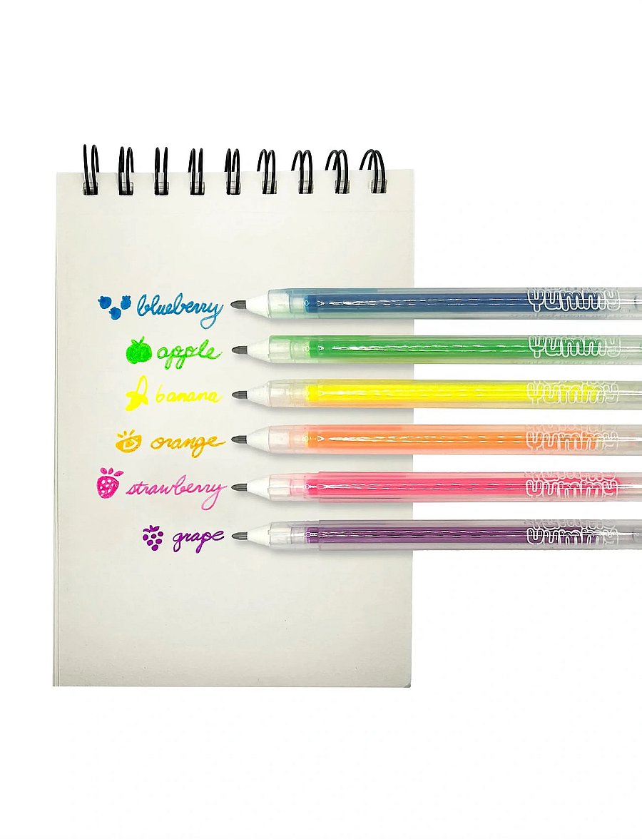 Ooly - Scented Gel Pen 6 pcs - Yummy Yummy Neon - schreibwaren - multi - 0