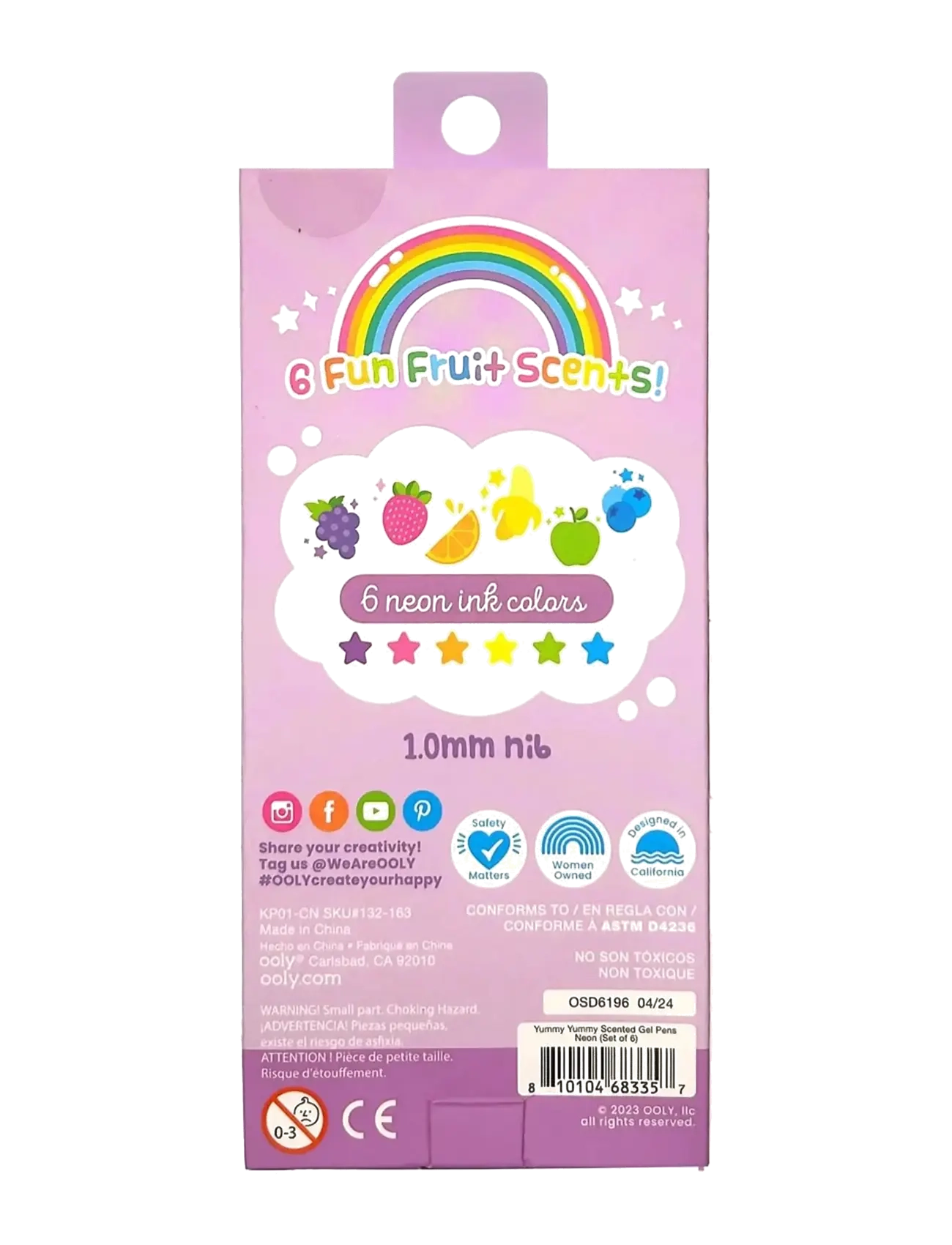 Ooly - Scented Gel Pen 6 pcs - Yummy Yummy Neon - schrijfwaren - multi - 3