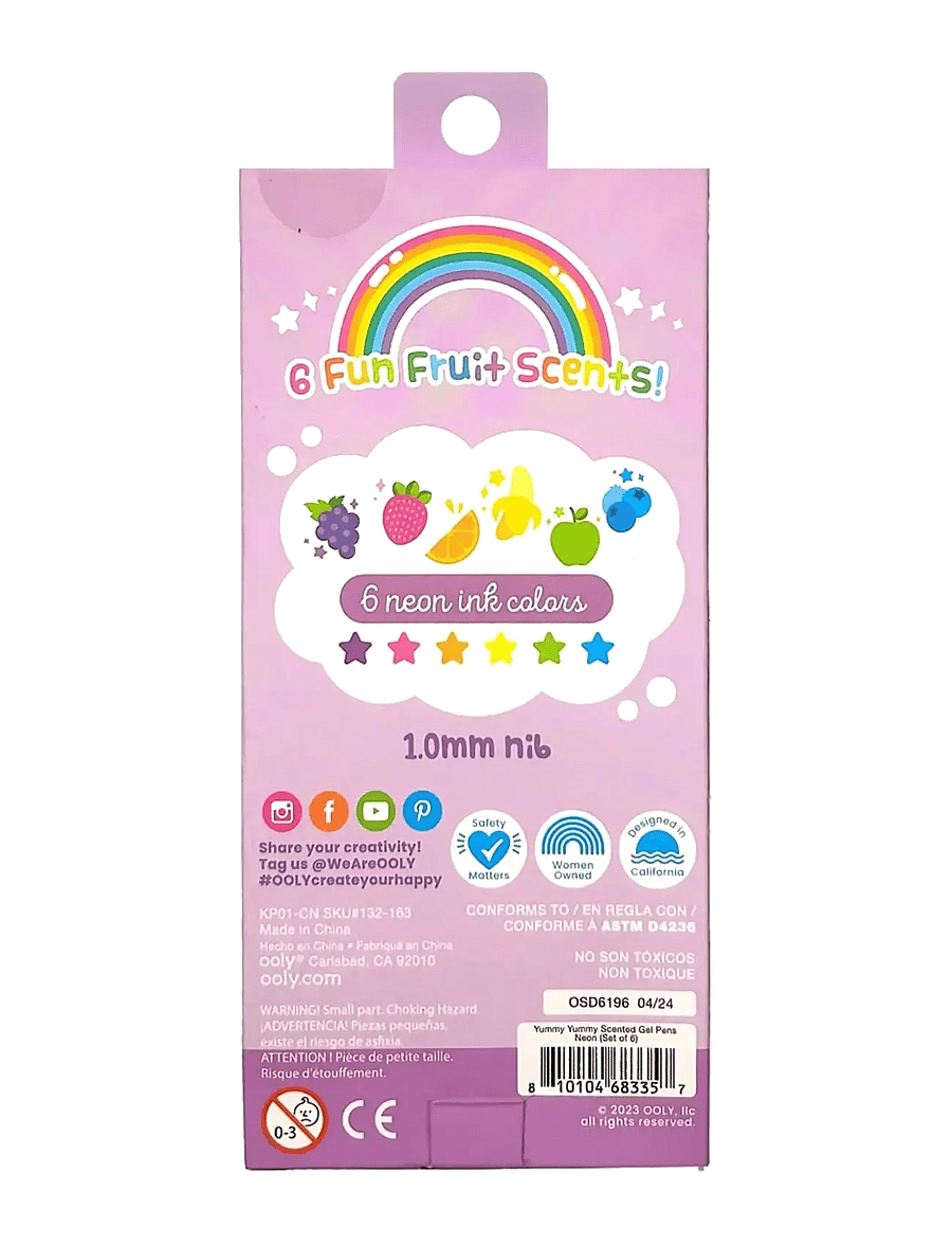 Ooly - Scented Gel Pen 6 pcs - Yummy Yummy Neon - schreibwaren - multi - 3