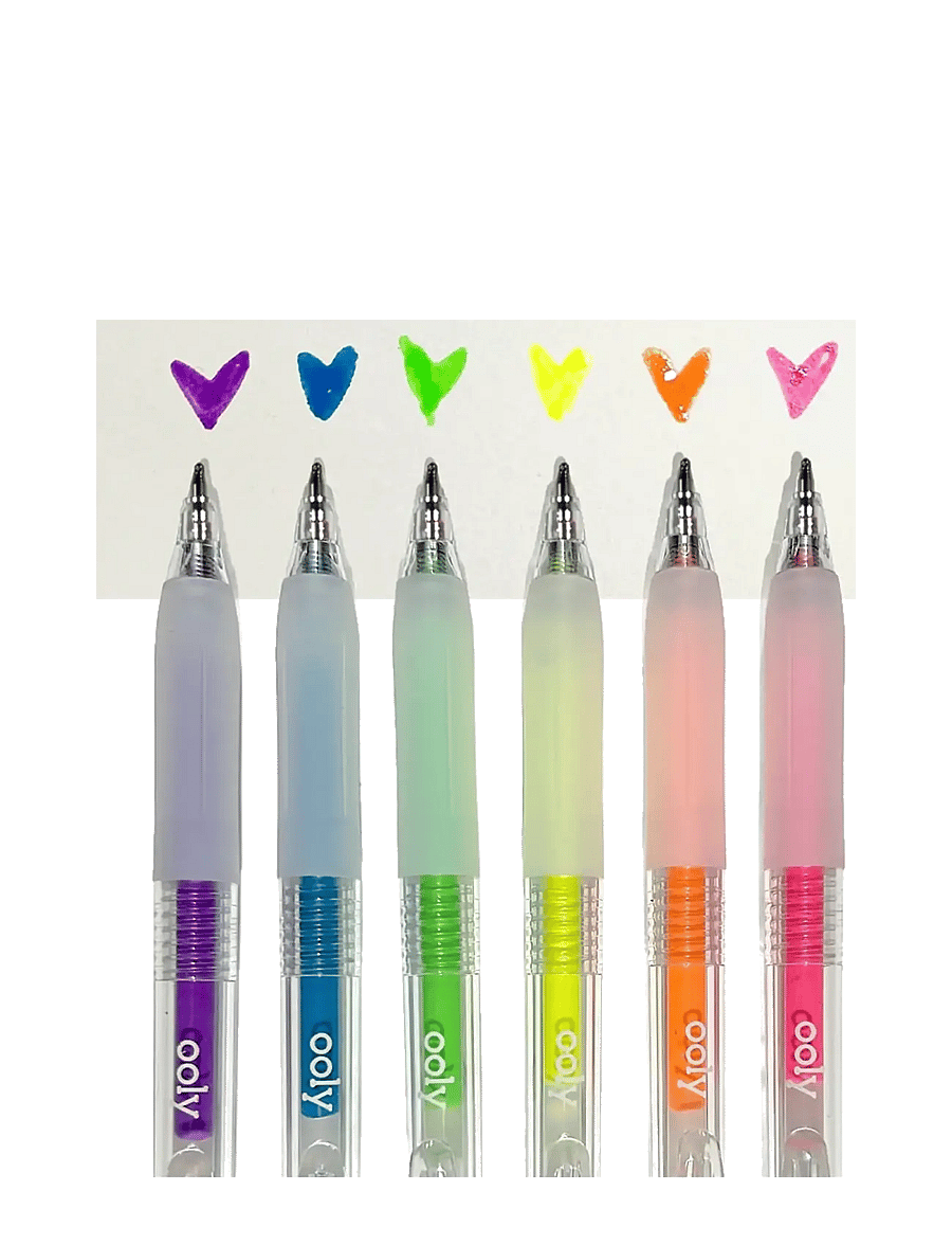 Ooly - Gel Pen 6 pcs - Multi-surface Deco - Jelly Gloss Neon - kirjatarbed - multi - 2