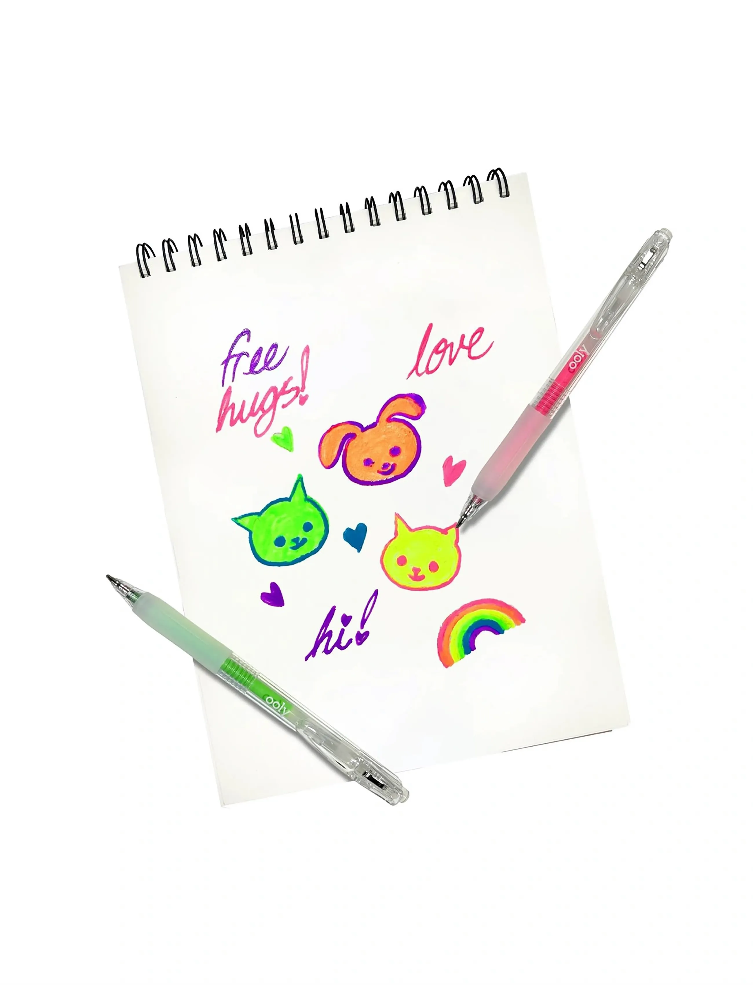 Ooly Gel Pen 6 Pcs - Multi-Surface Deco - Jelly Gloss Neon, One Size, Pink, Drawing > Pencils, Børn